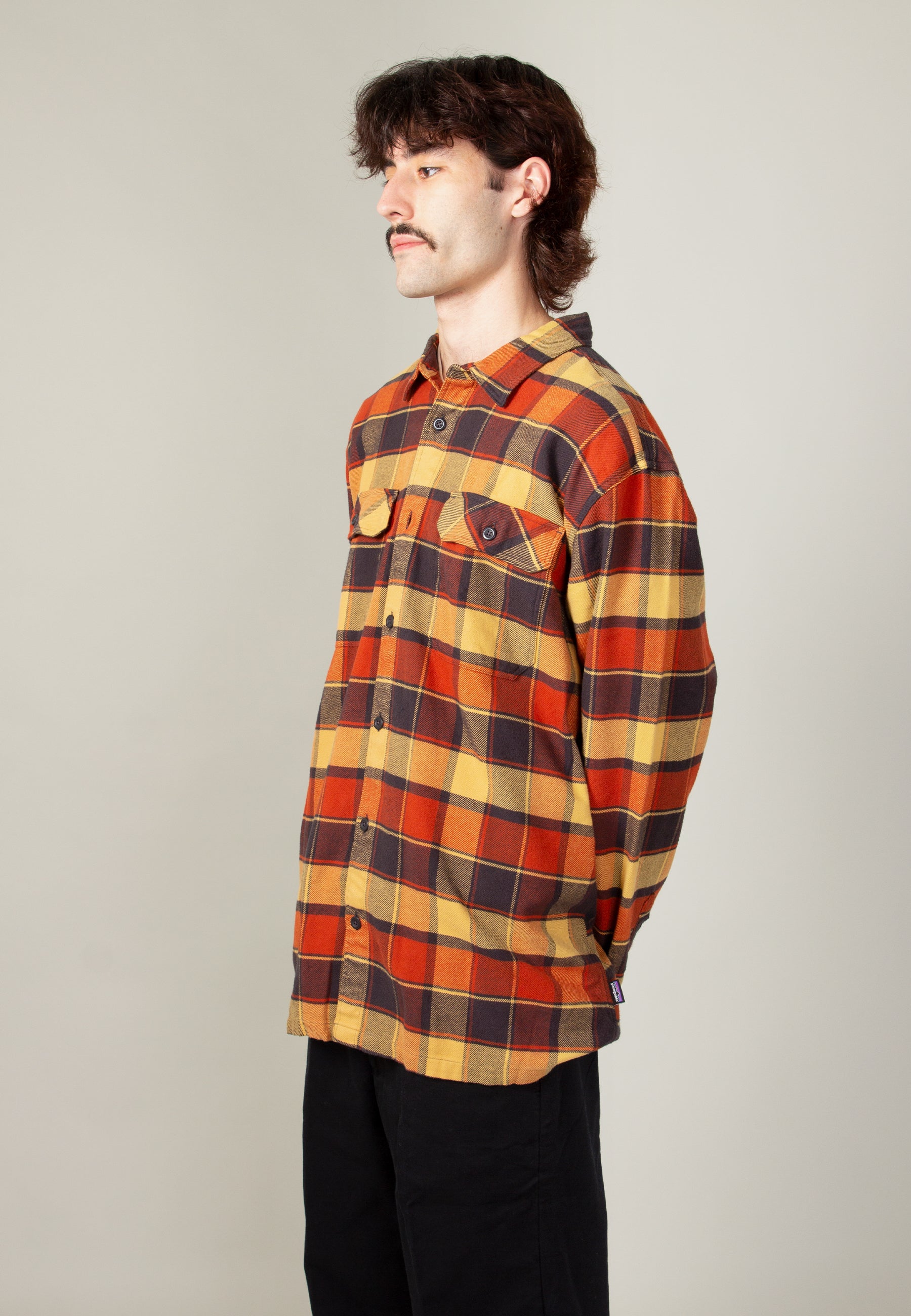 Fjord Flannel Shirt - plots burnished red