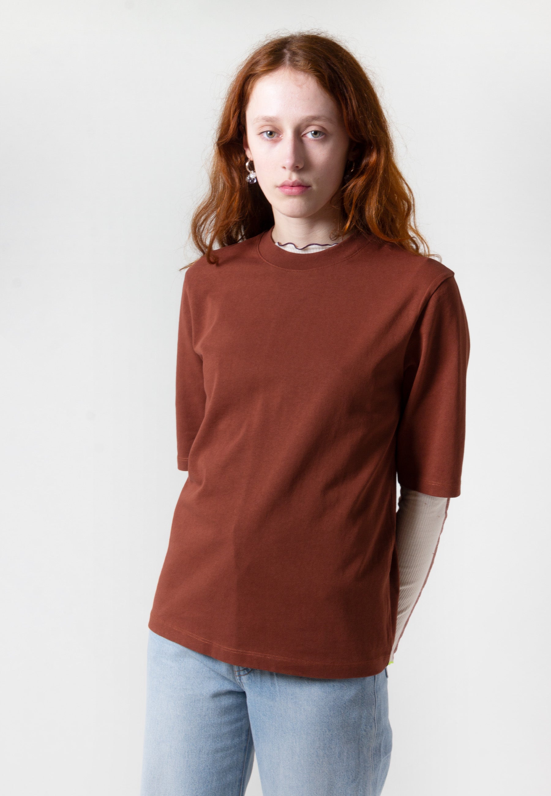 Ginny Heavy Jersey T-Shirt - madder brown