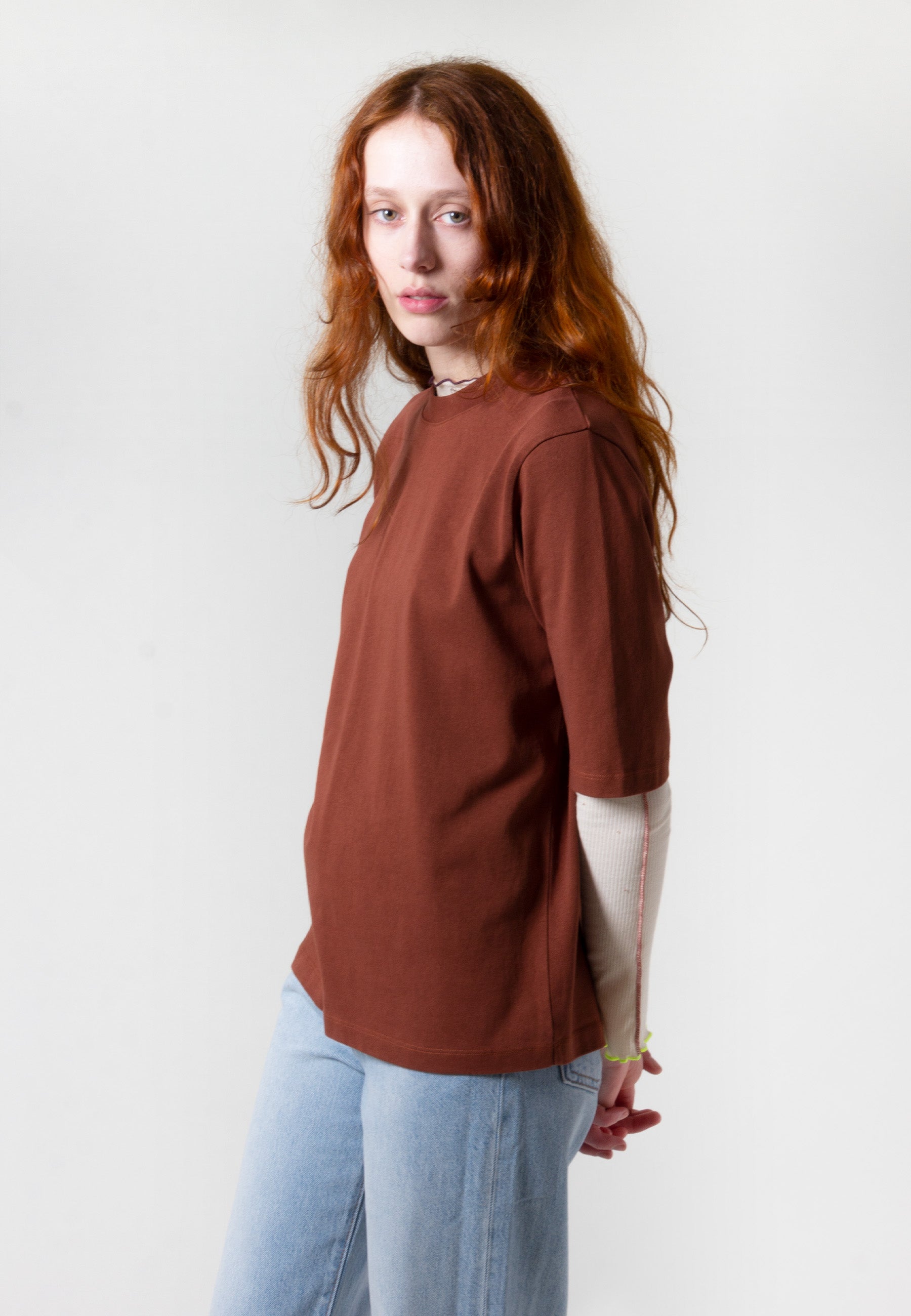 Ginny Heavy Jersey T-Shirt - madder brown