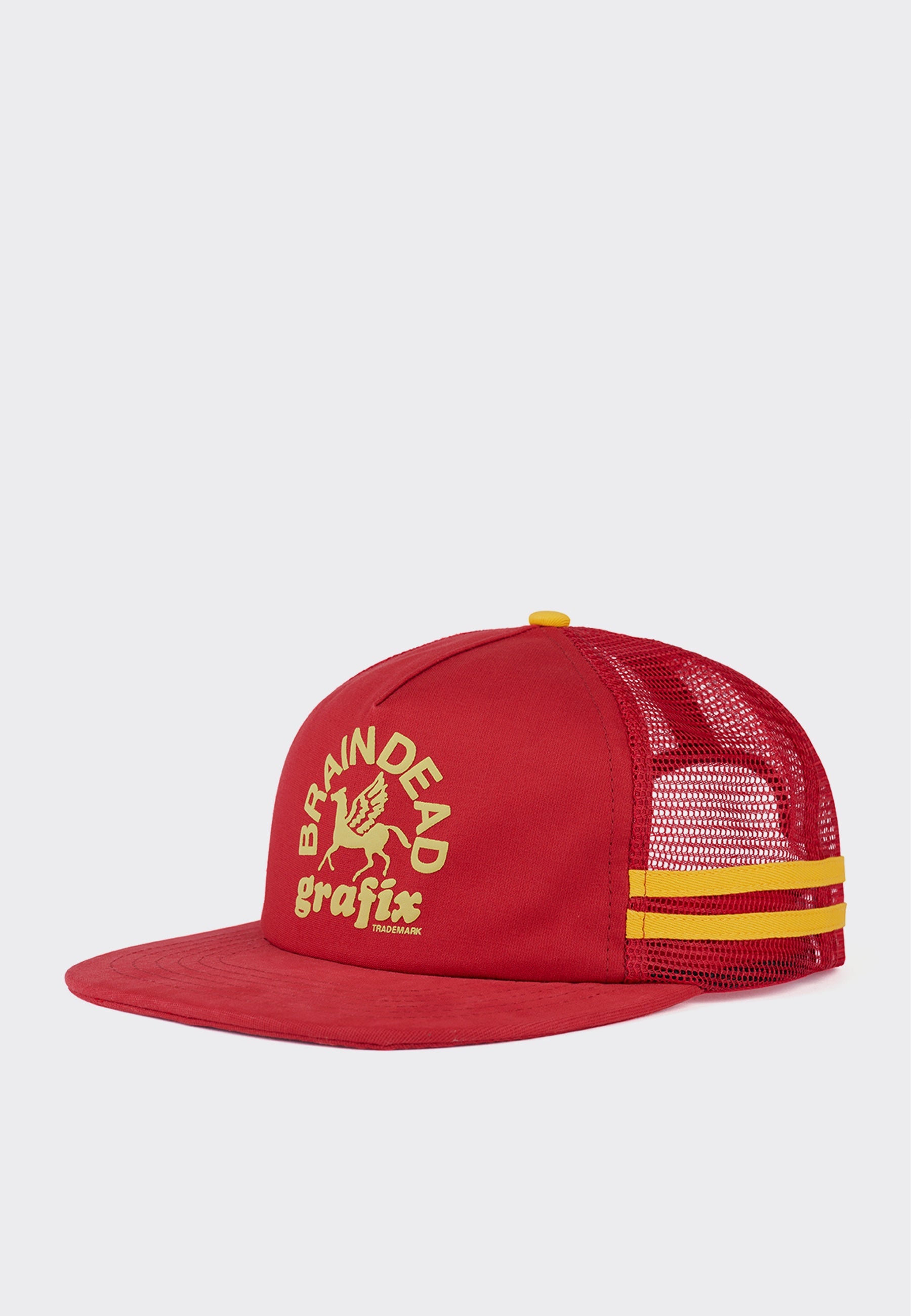Grafix 5 Panel Trucker Cap - Red