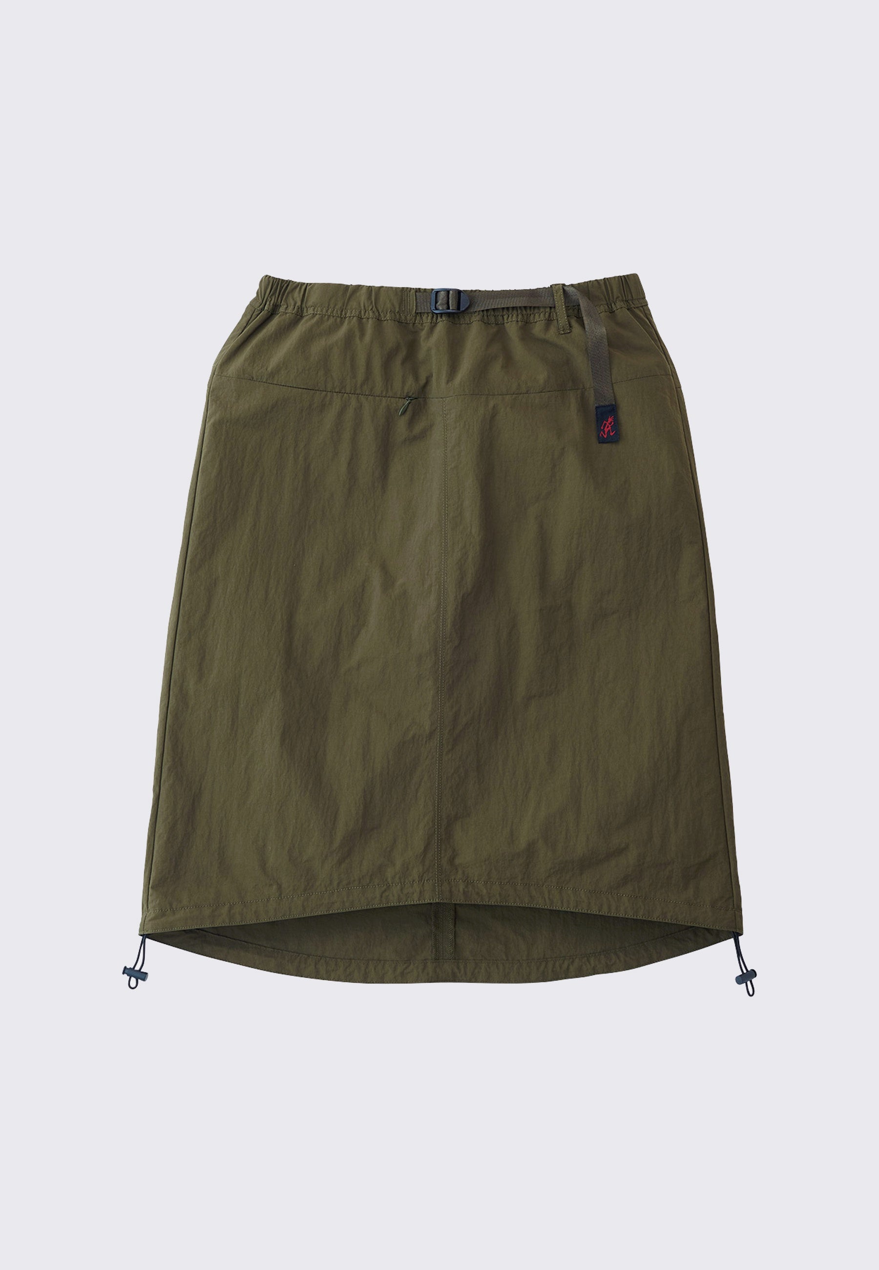 Nylon Packable Midi Skirt - Deep Olive