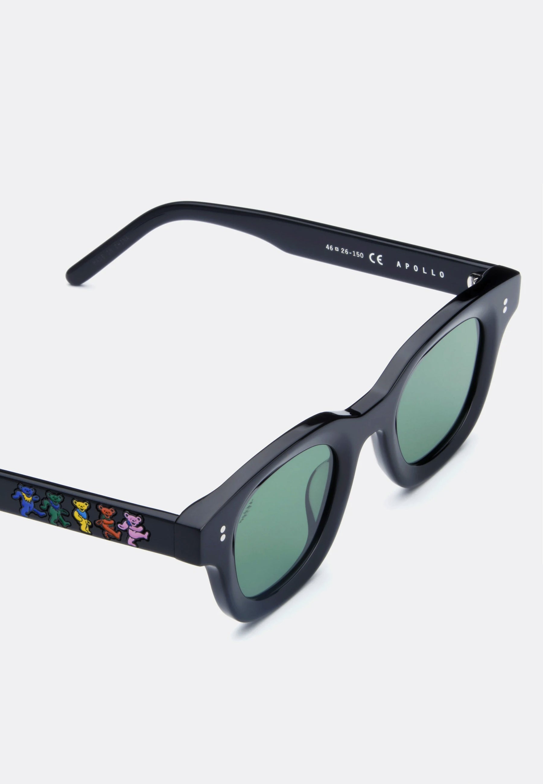 Grateful Dead Apollo Sunglasses - black/green