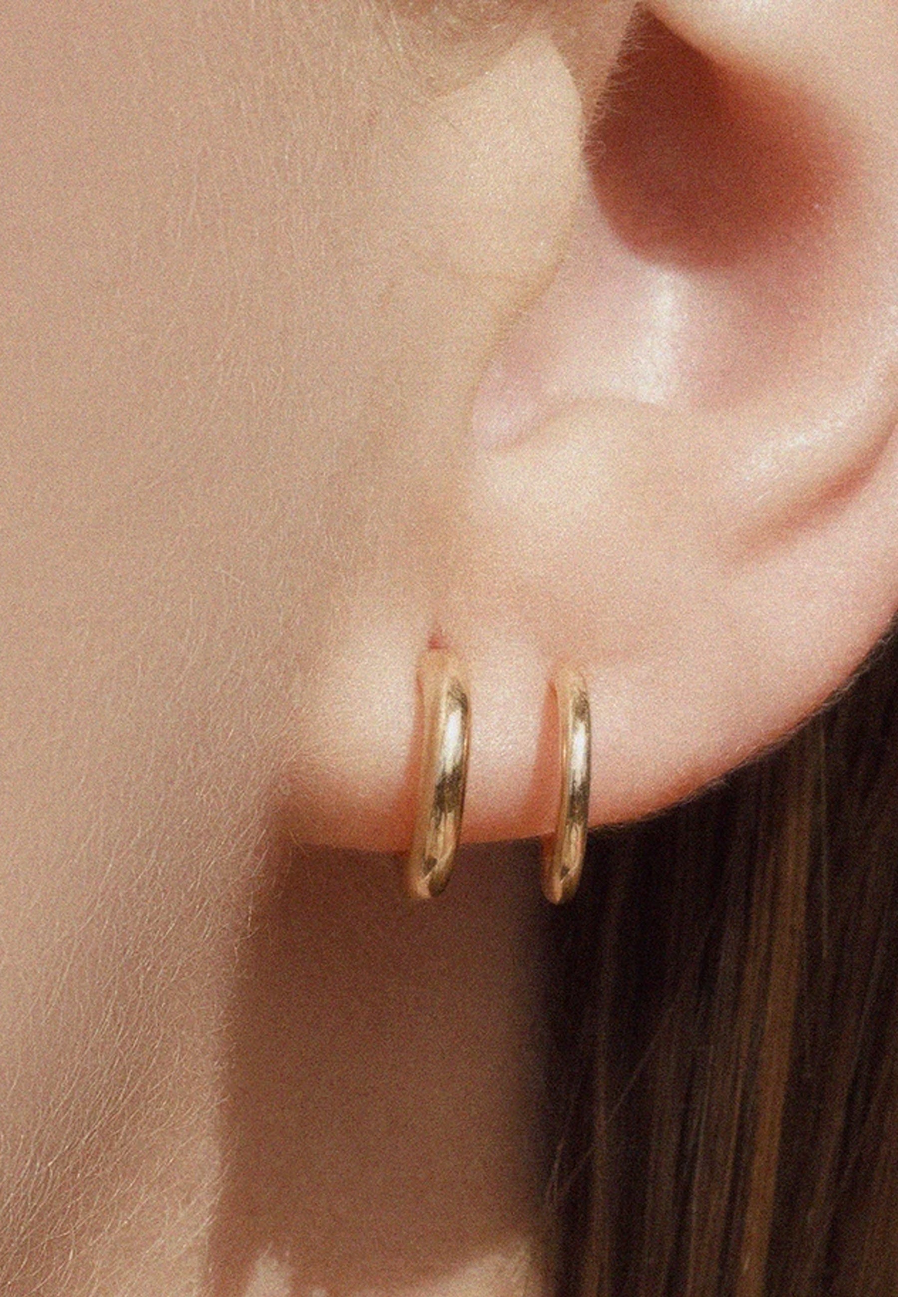 Hera Double Hoops -Silver