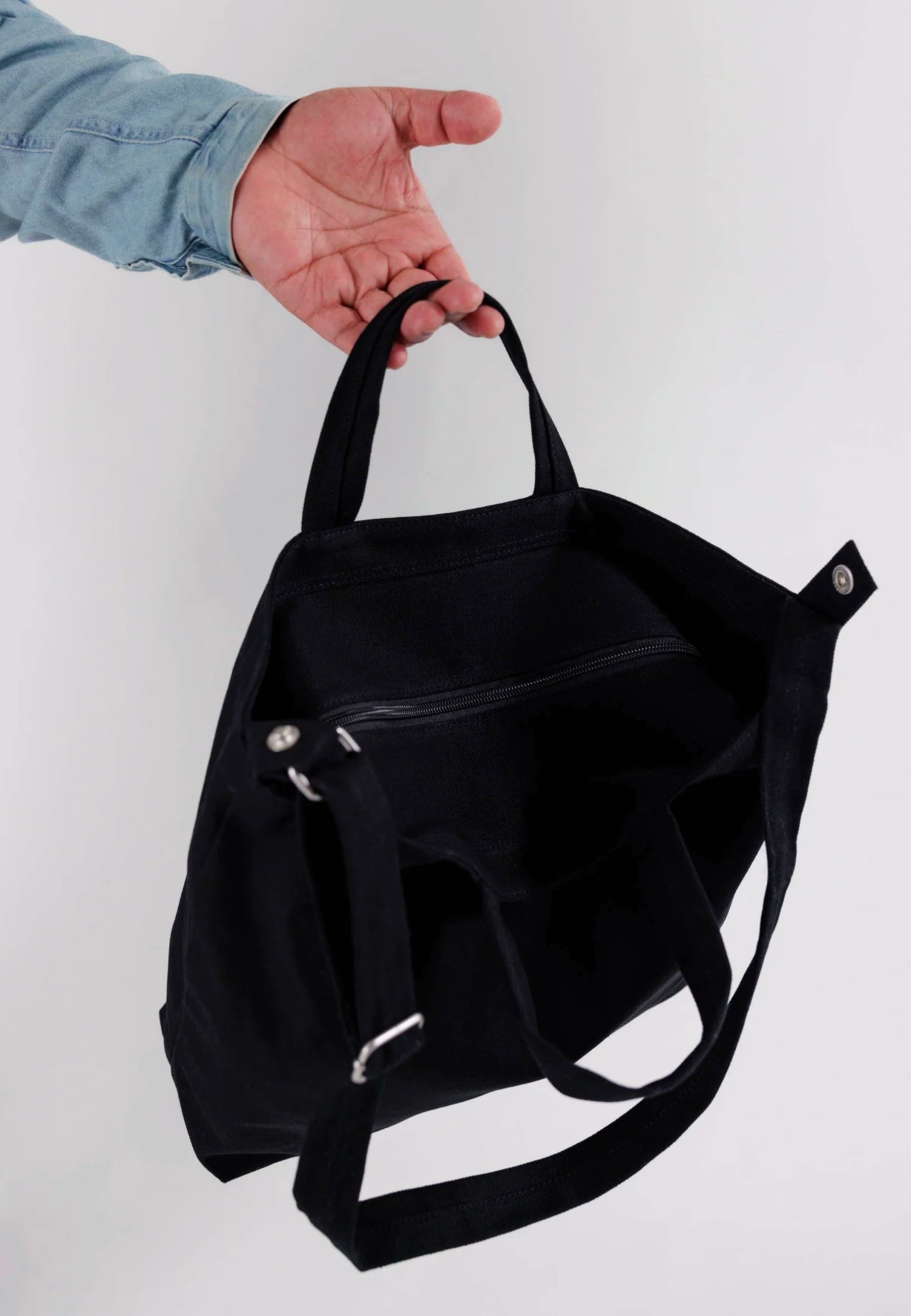 Horizontal Zip Duck Bag - Black