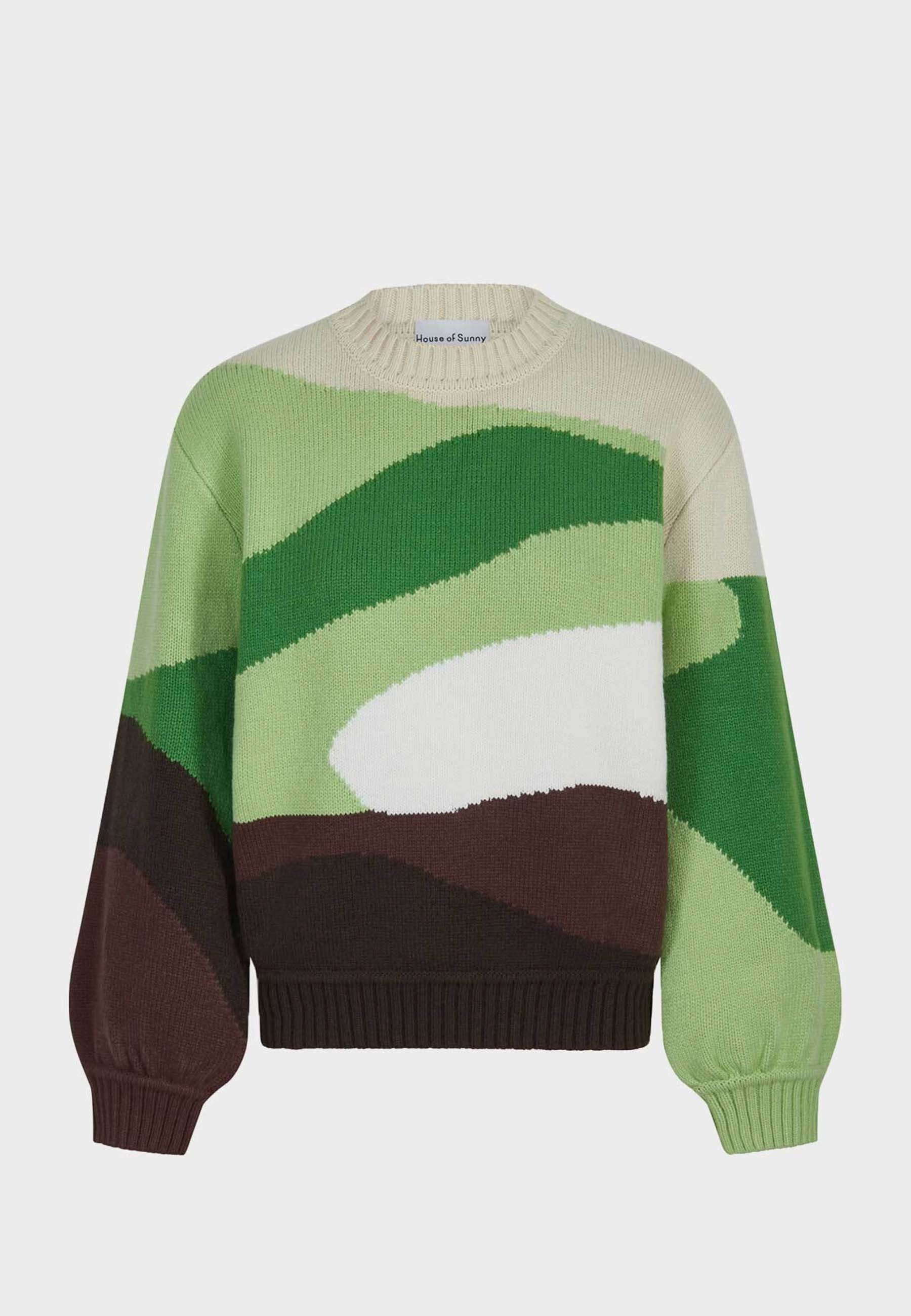 Golden Years Landscape Jumper - grass green