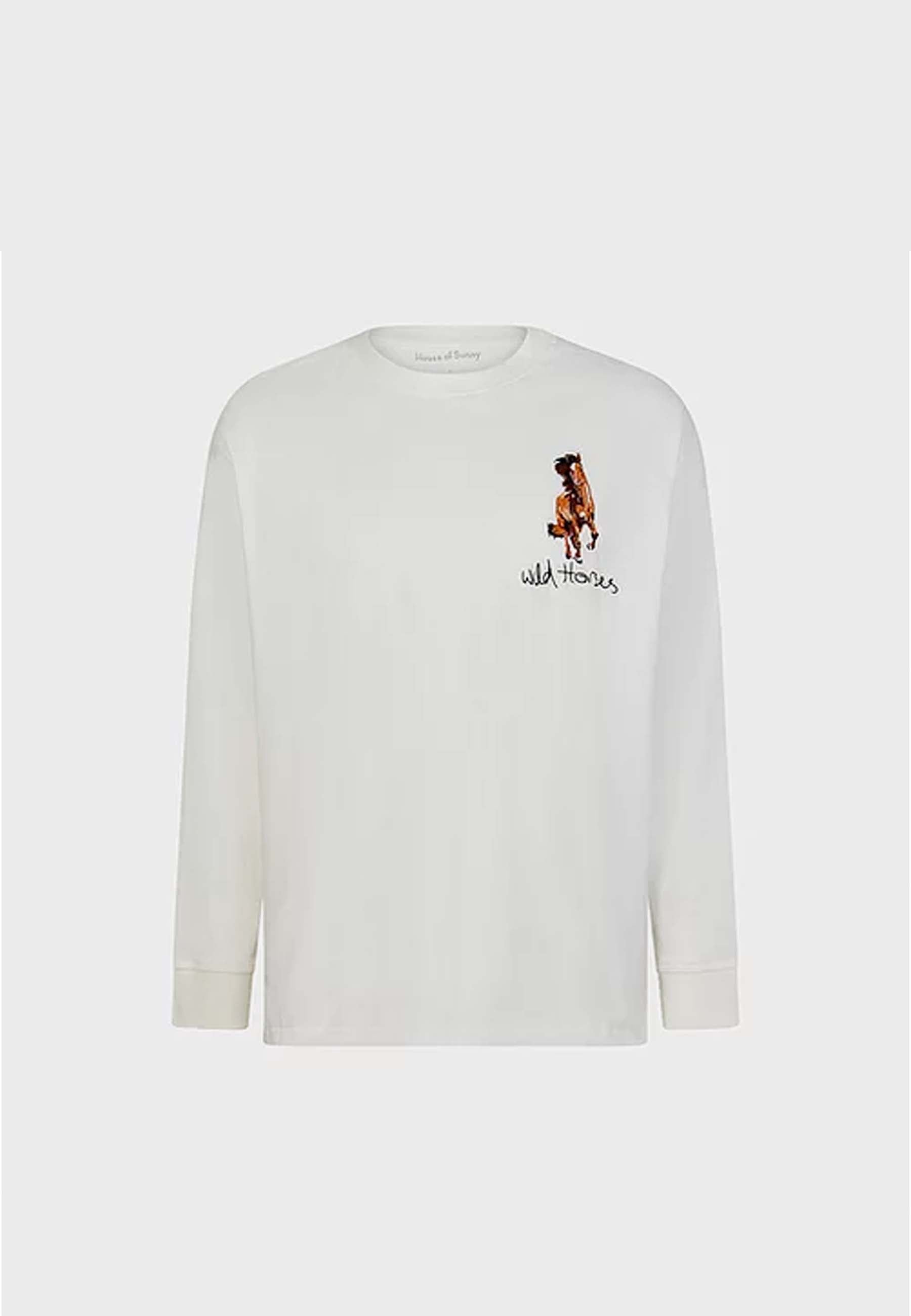 Wild Horses Skate Long Sleeve - pure white