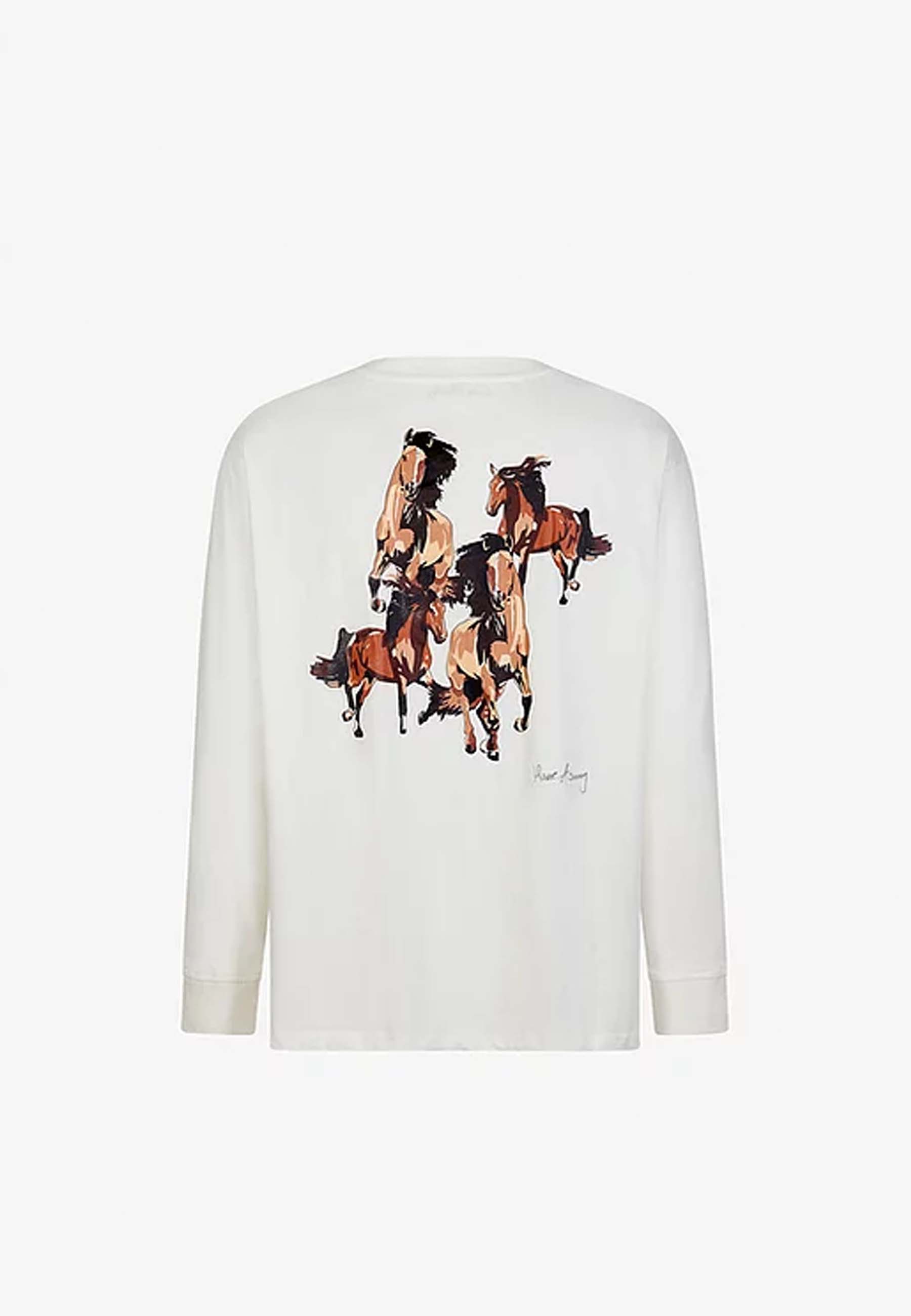 Wild Horses Skate Long Sleeve - pure white