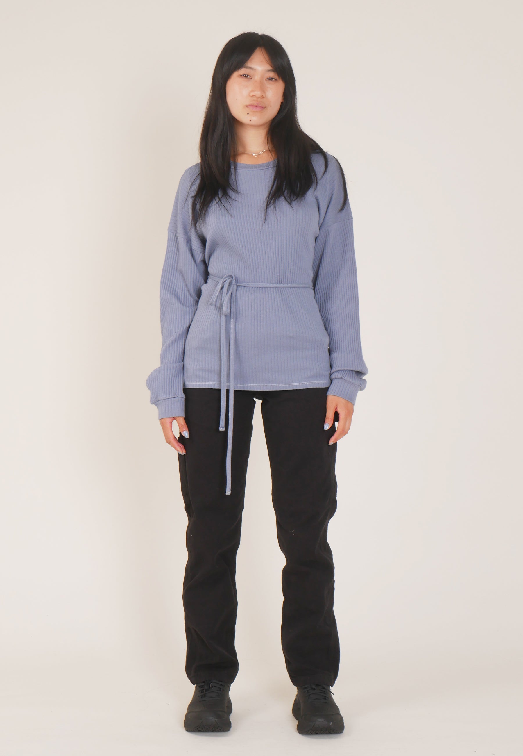 Shaw Long Sleeve Contrast - baliu blue