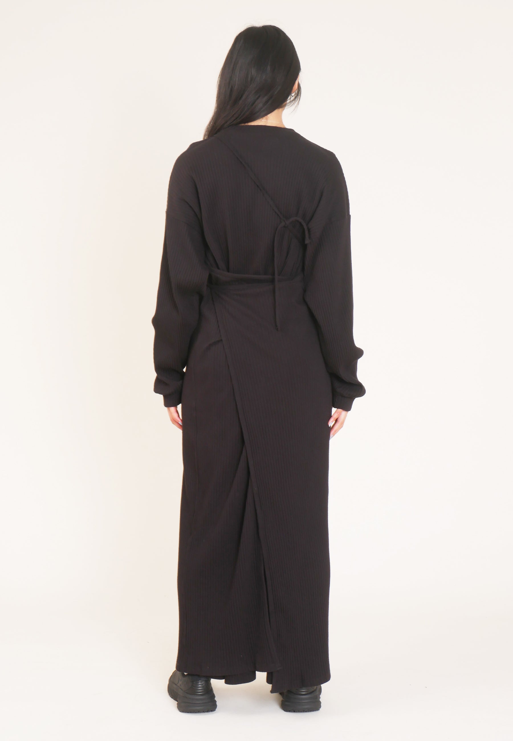 Shaw Long Sleeve Kaftan - black