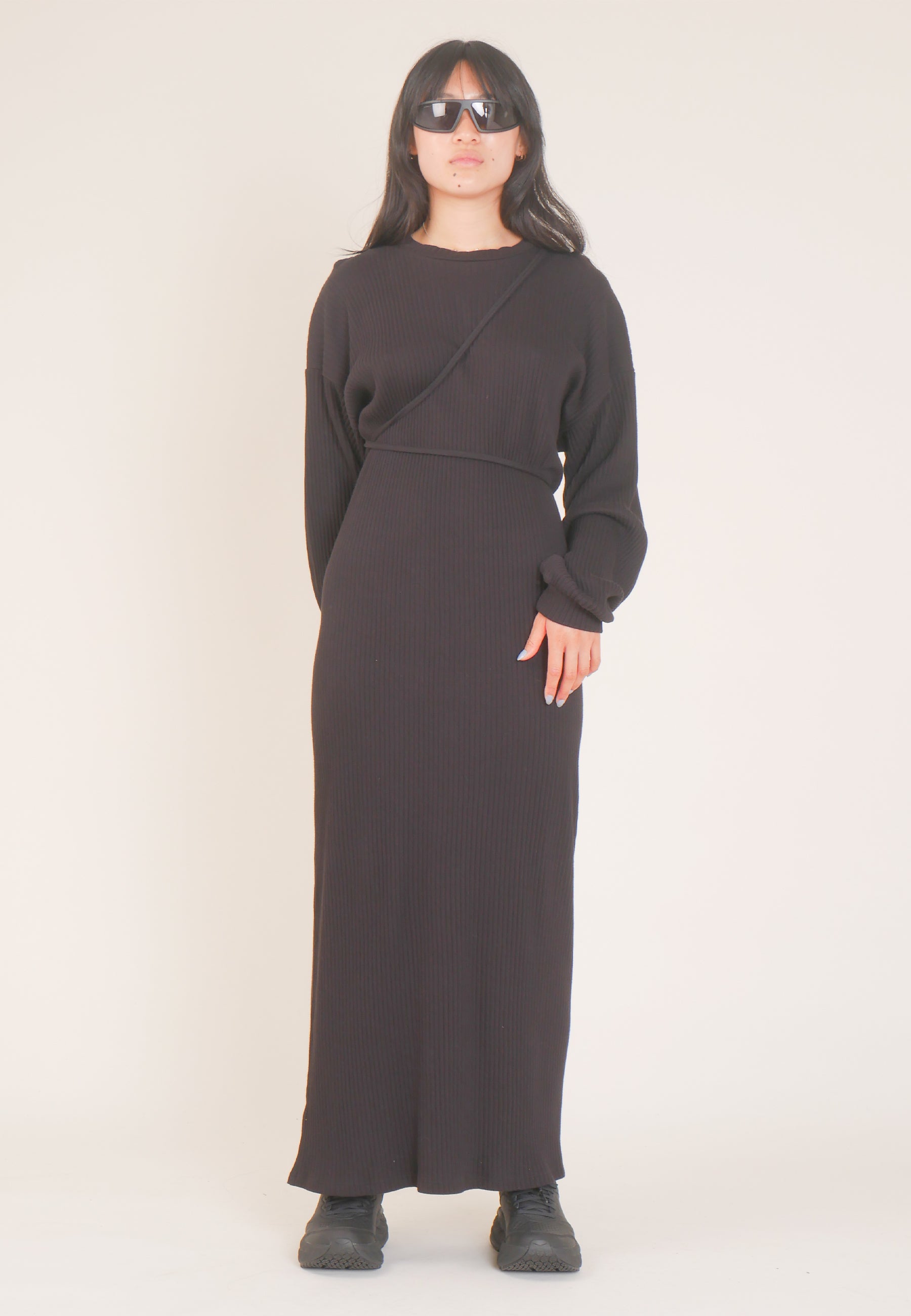 Shaw Long Sleeve Kaftan - black