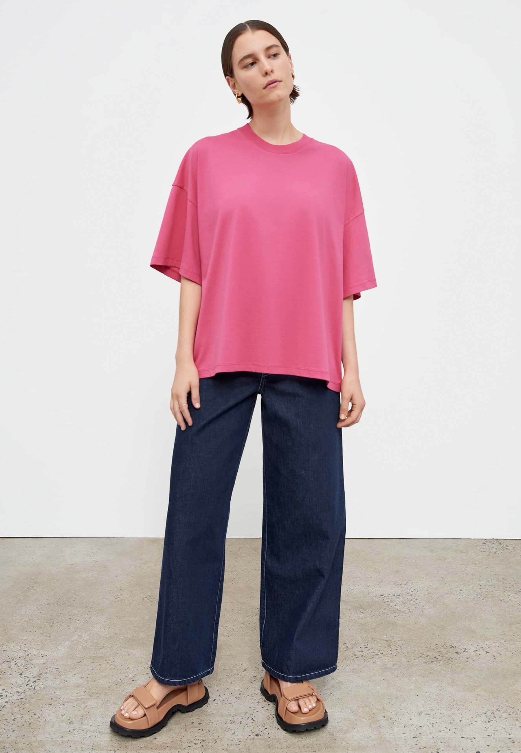 Oversized Boxy T-Shirt - Fuchsia