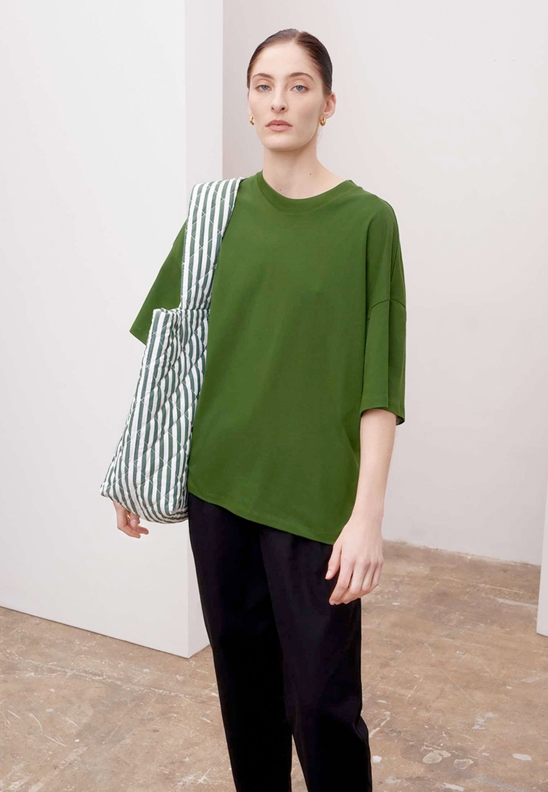Building Block Oversized Boxy T-Shirt - grass