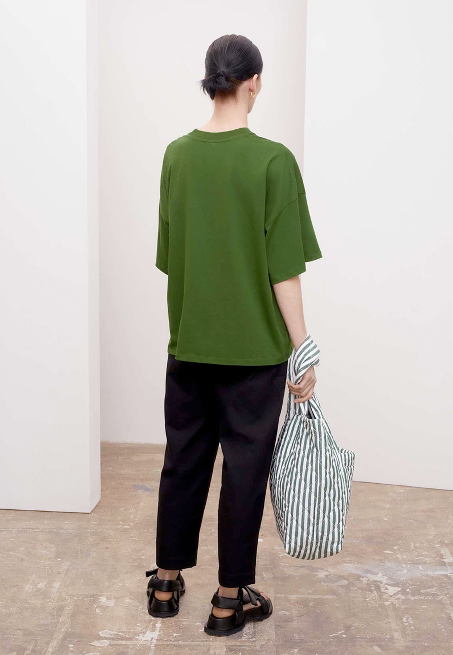 Building Block Oversized Boxy T-Shirt - grass