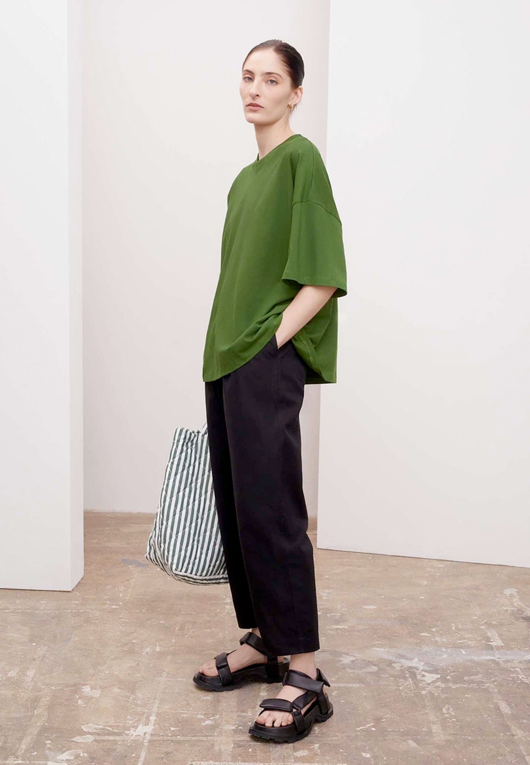 Building Block Oversized Boxy T-Shirt - grass