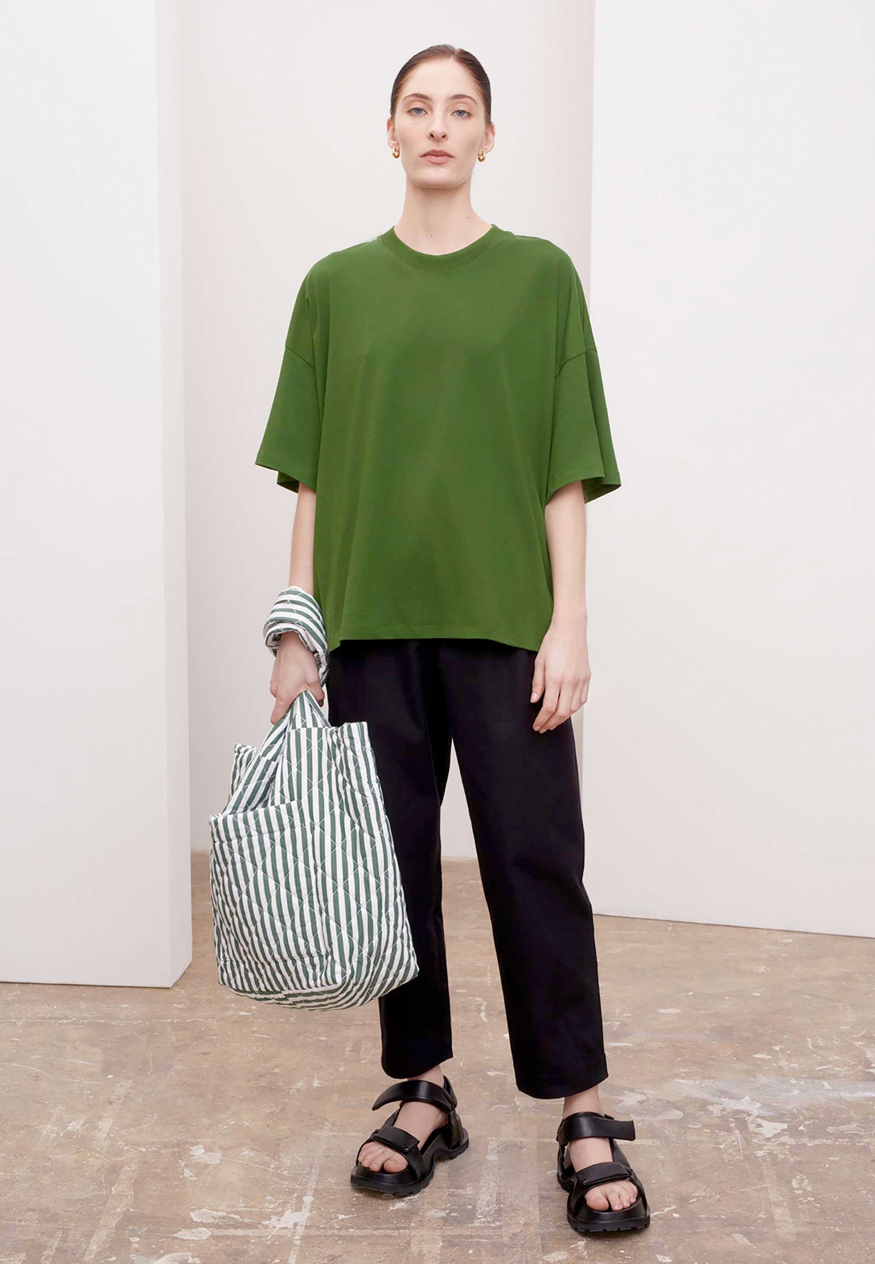 Building Block Oversized Boxy T-Shirt - grass