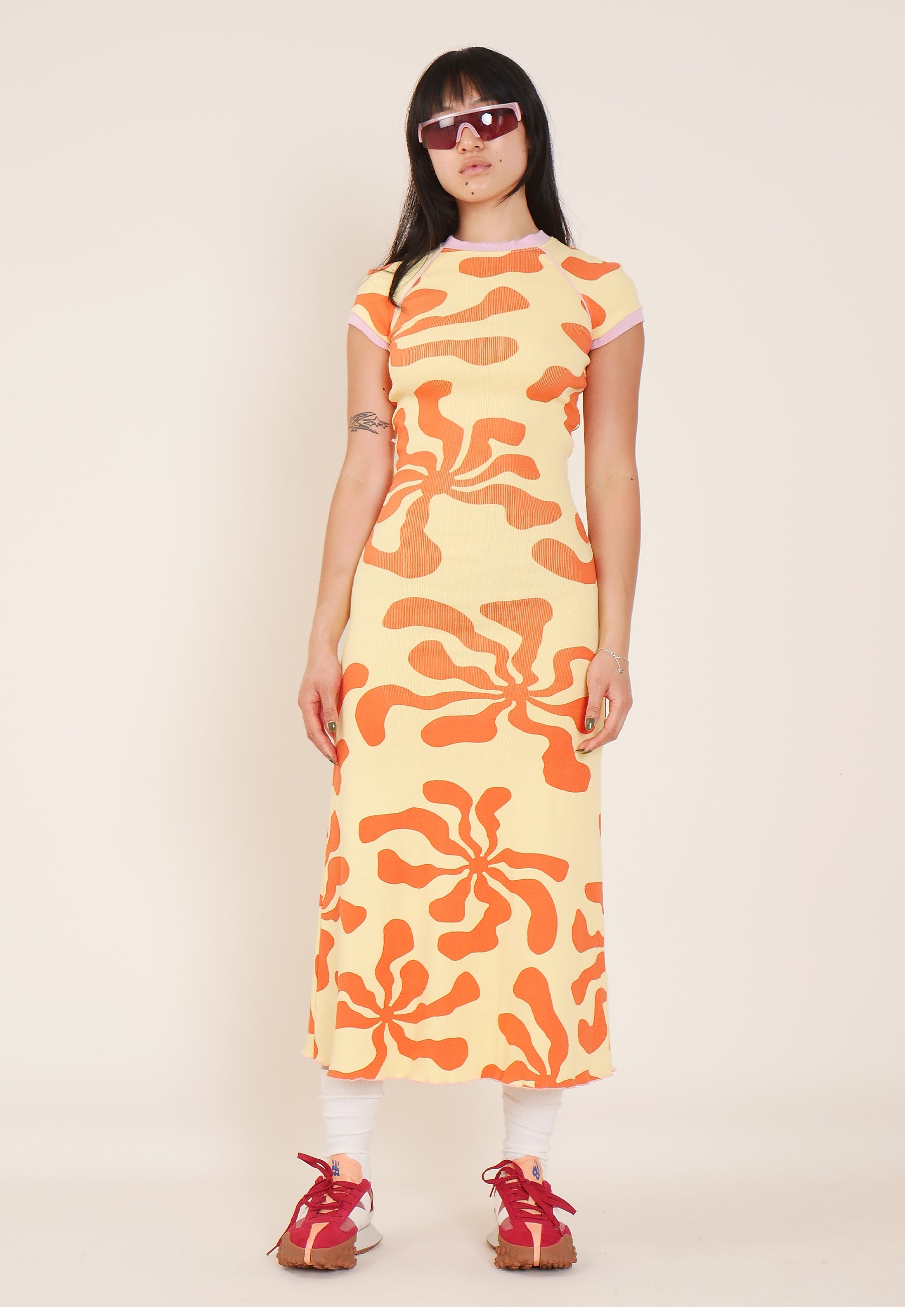 Hole Dress - tequila sunrise