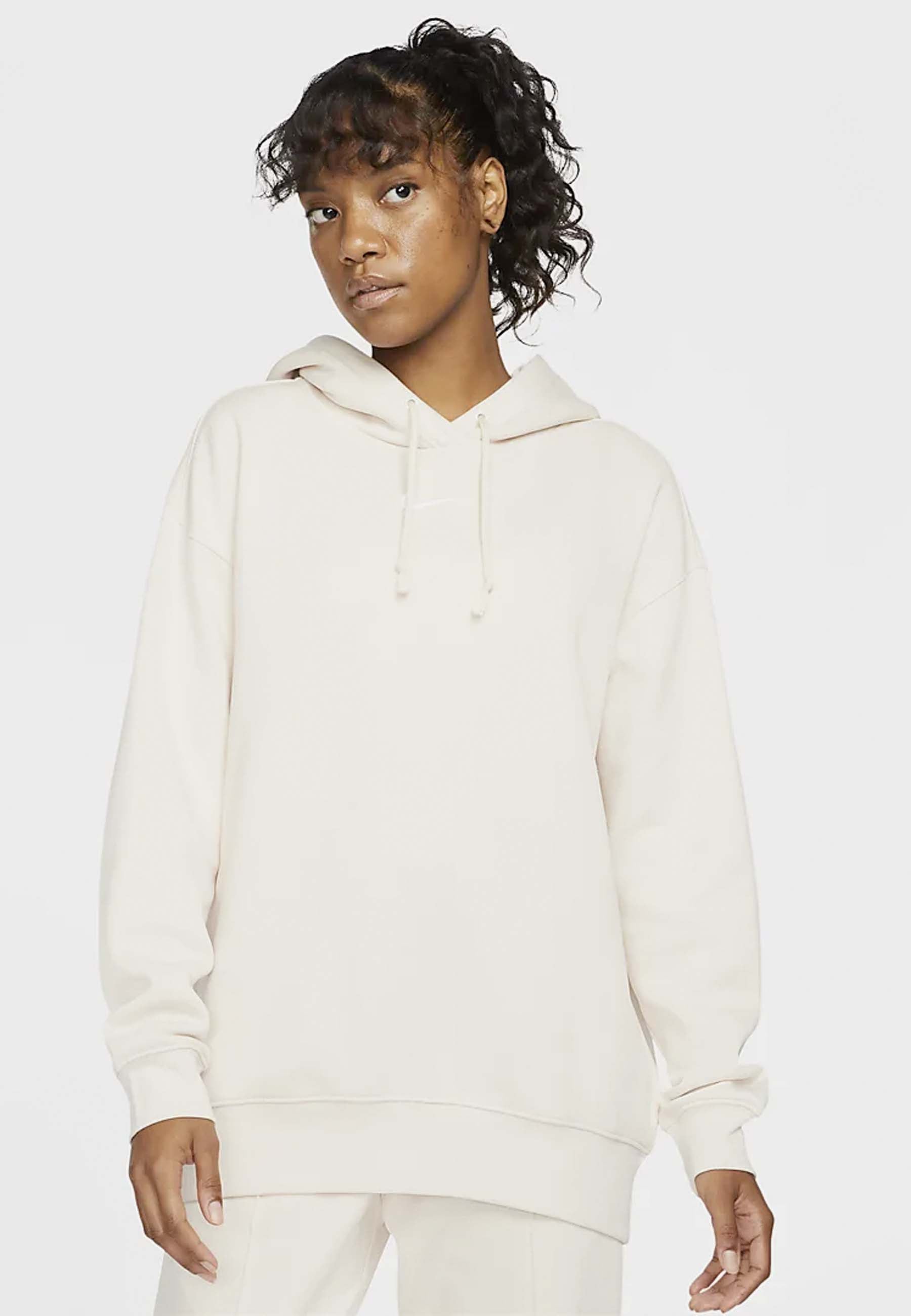 Womens NSW Fleece Hoodie - Pearl White