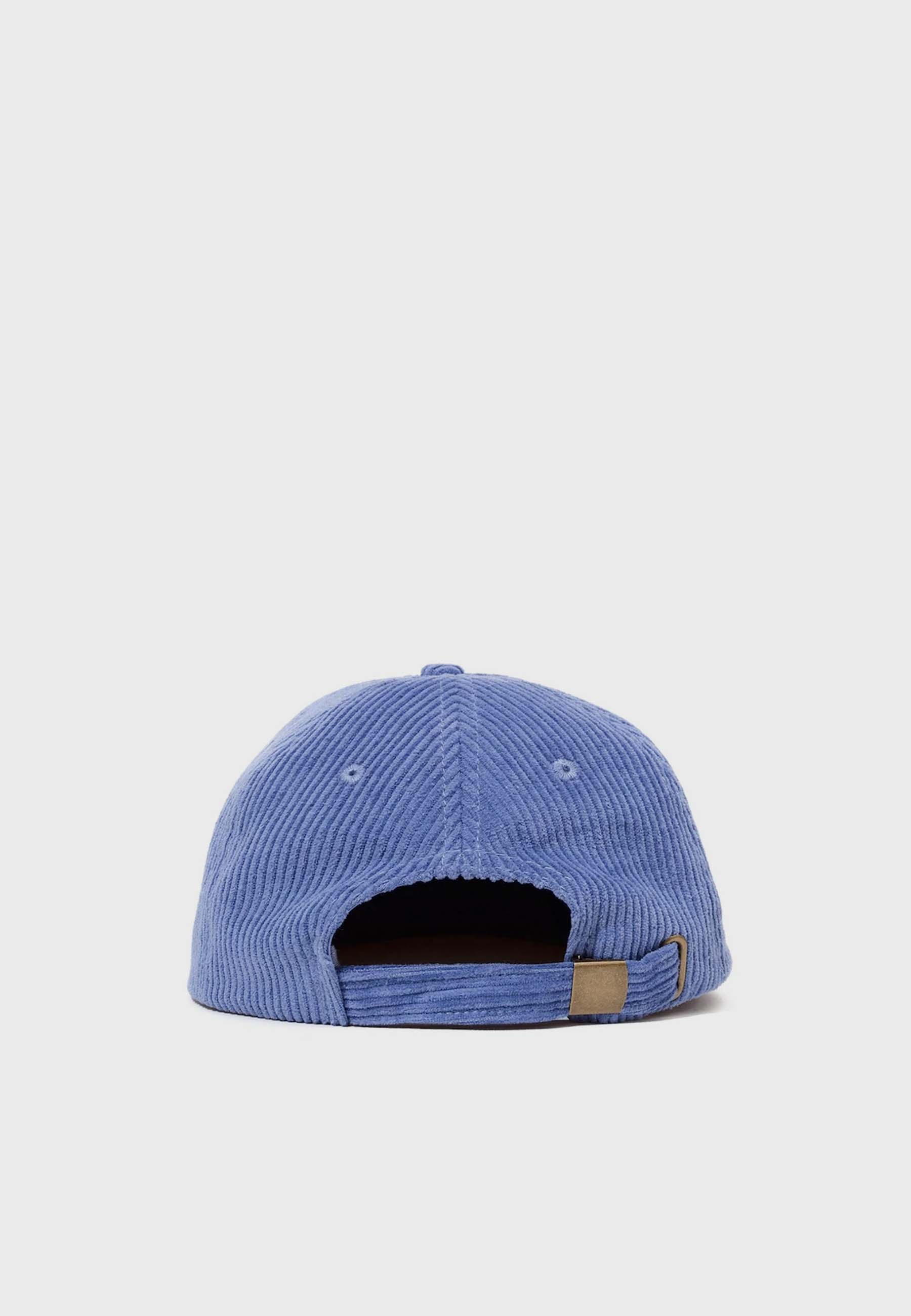 Mushroom Head Cord Six Panel Hat - blue