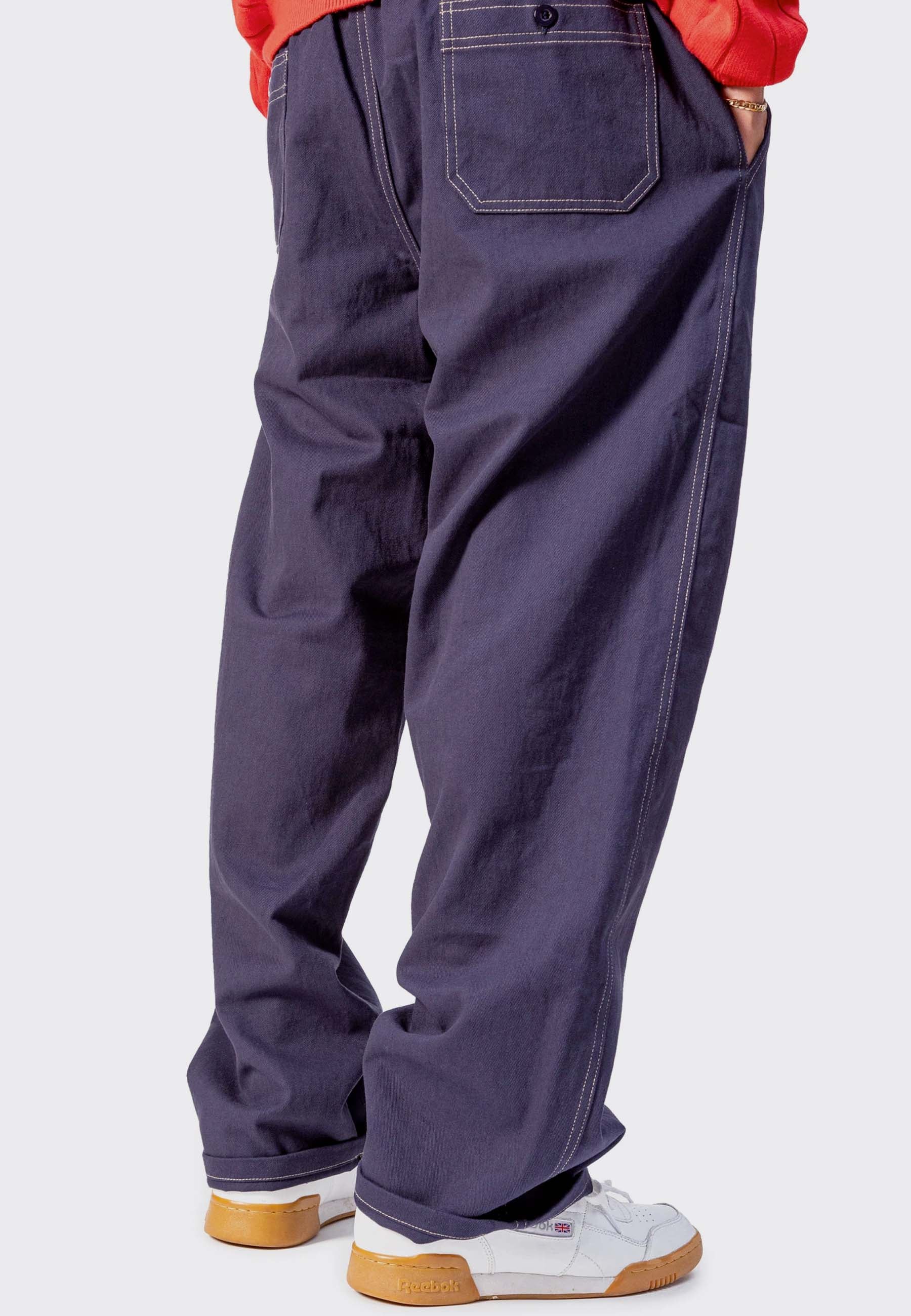 Elasticated Drill Skate Pant - navy