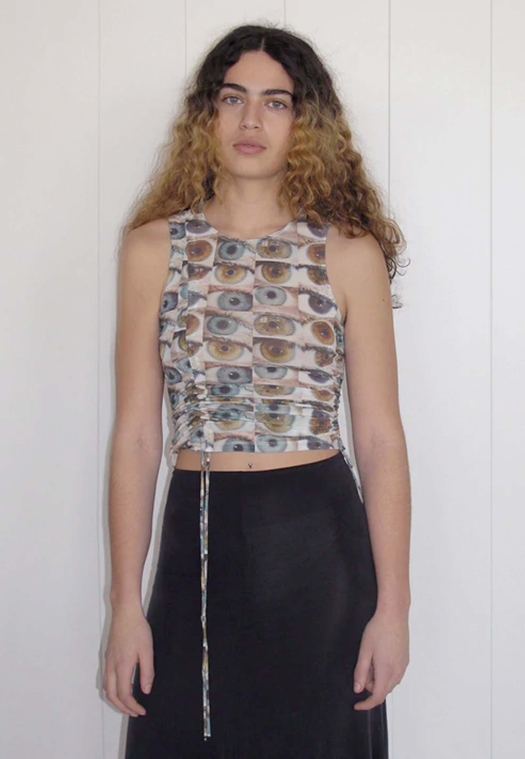 トップス paloma-wool eye crop tops Paloma Wool | Buy Baviera Top - Ecru Eye Print online | Good As