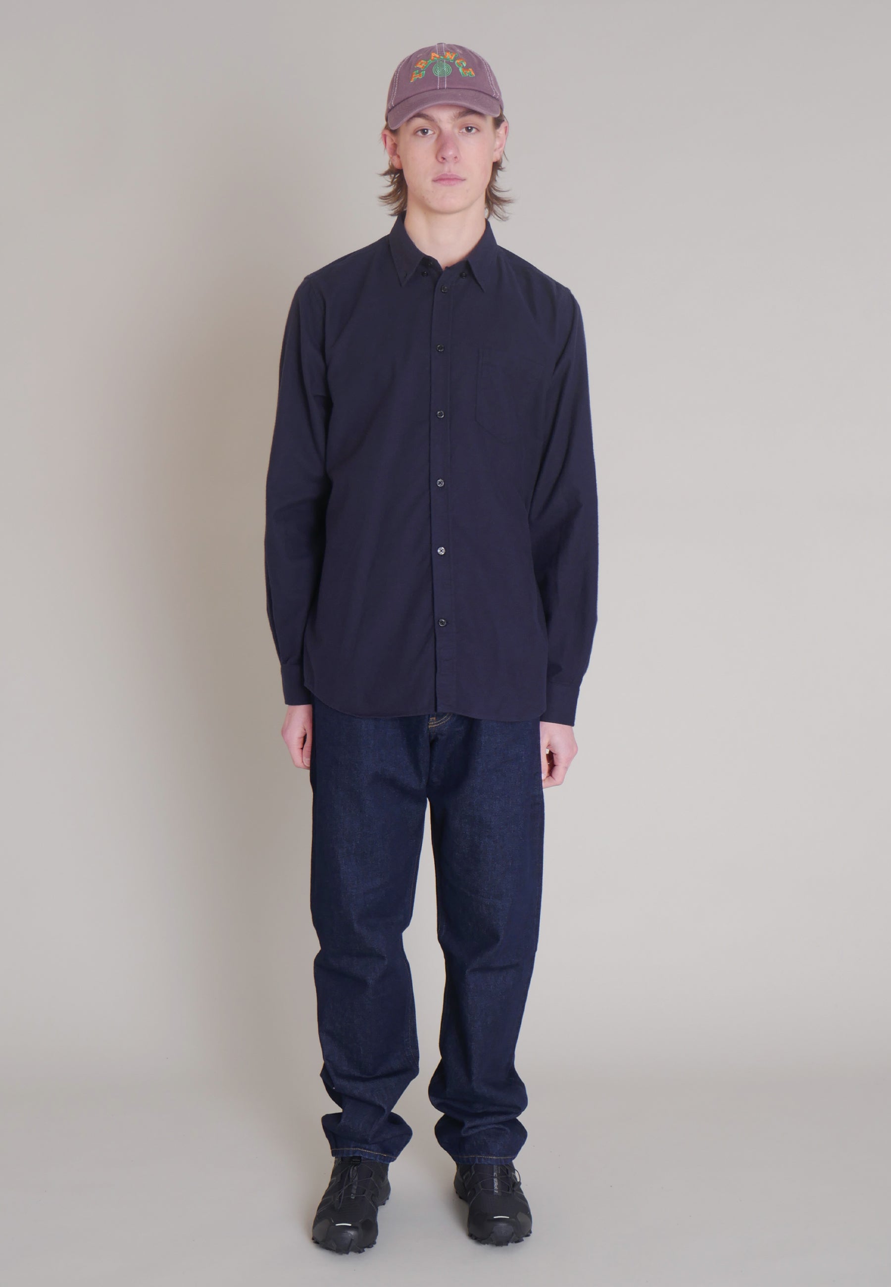 Anton Brushed Flannel - dark navy