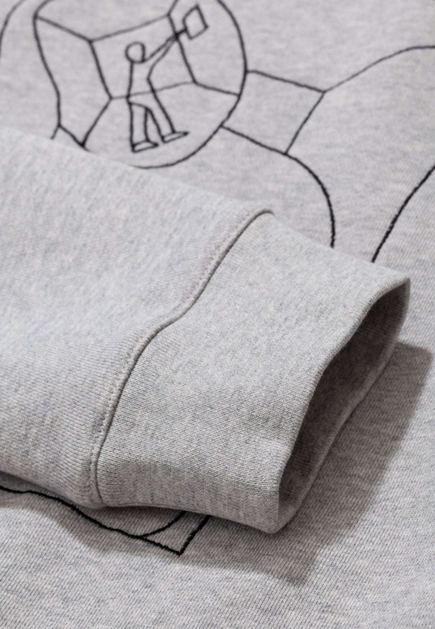 GM x NP Vagn Boredom Logo Crew - light grey melange