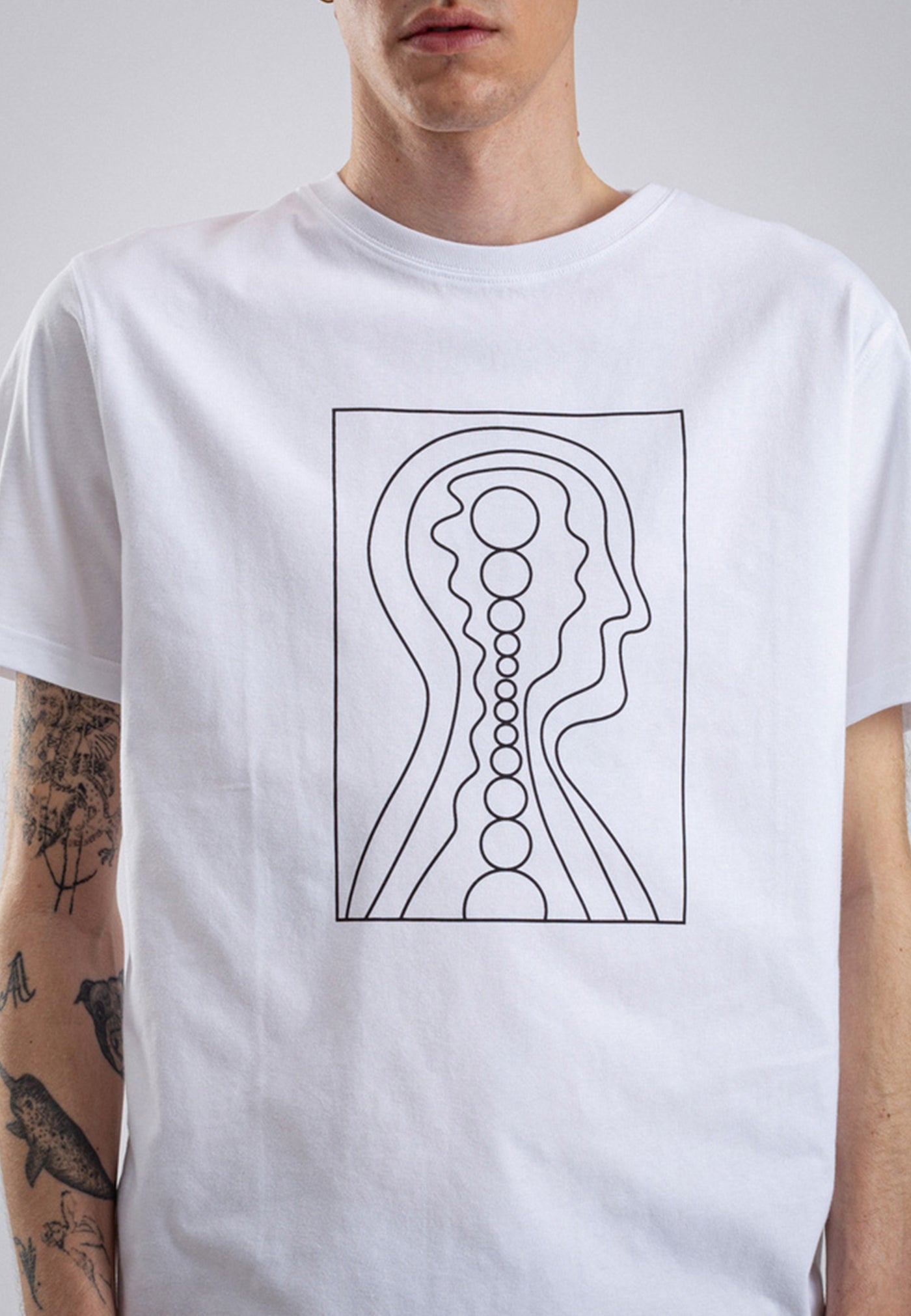 GM x NP Niels Stick Drawing T-Shirt - white