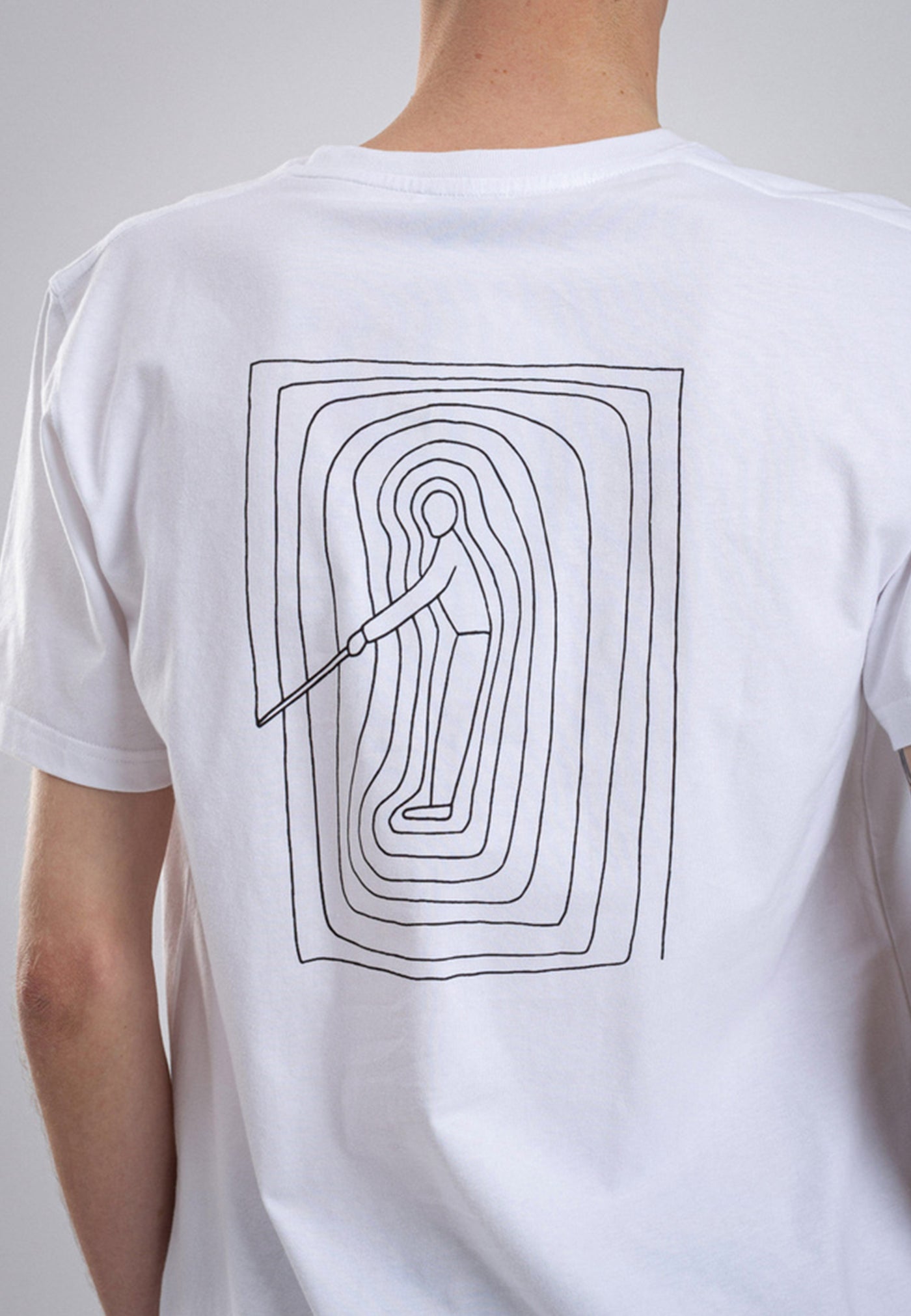 GM x NP Niels Stick Drawing T-Shirt - white