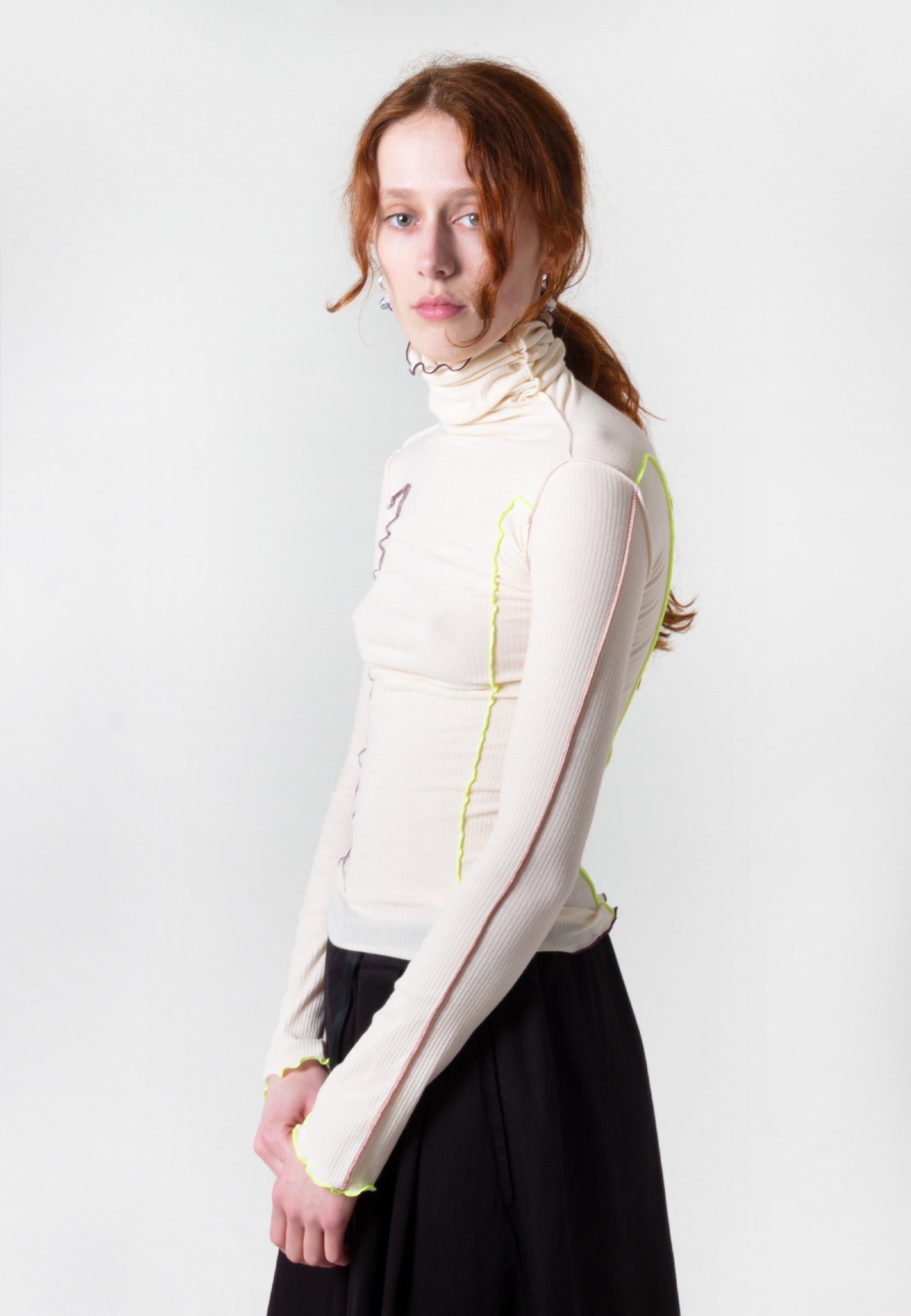 Baserange | Buy Omato Turtle Neck - off white contrast online