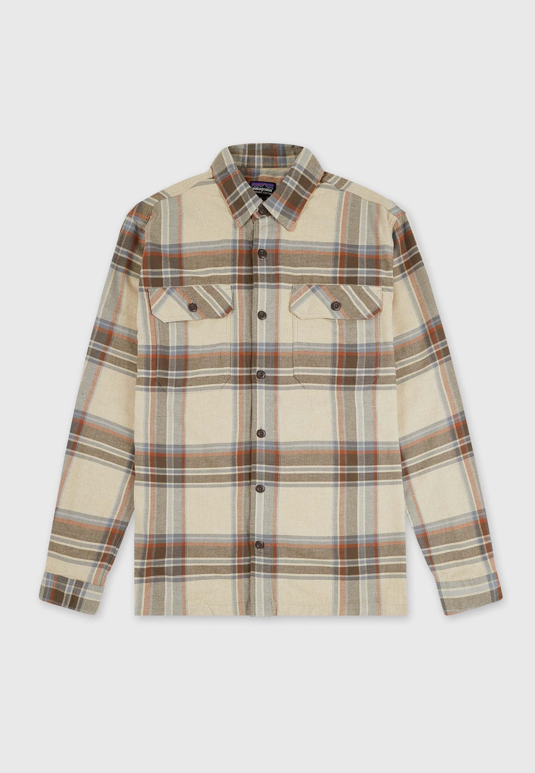 Organic Fjord Flannel Shirt - nautilus tan