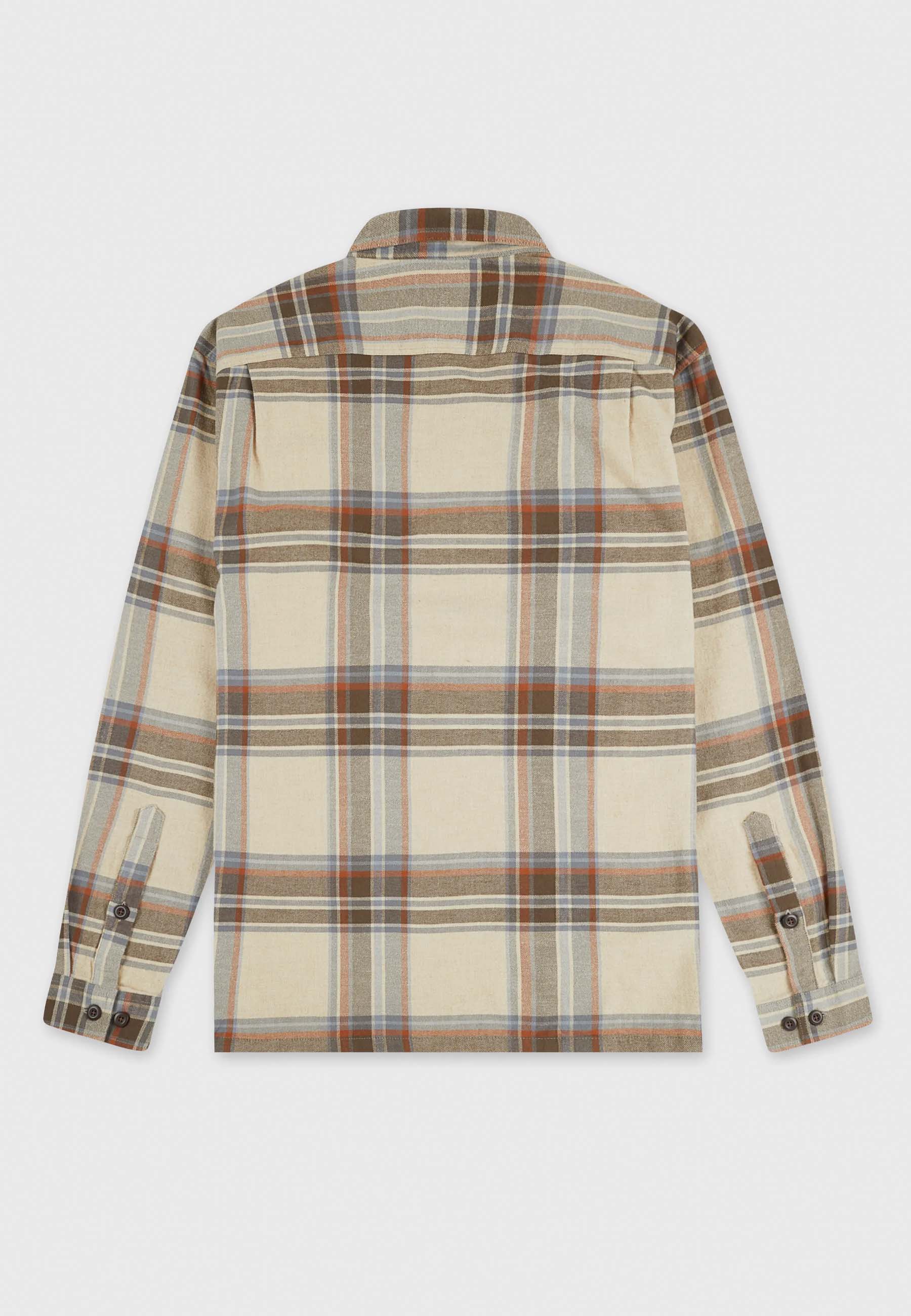 Organic Fjord Flannel Shirt - nautilus tan