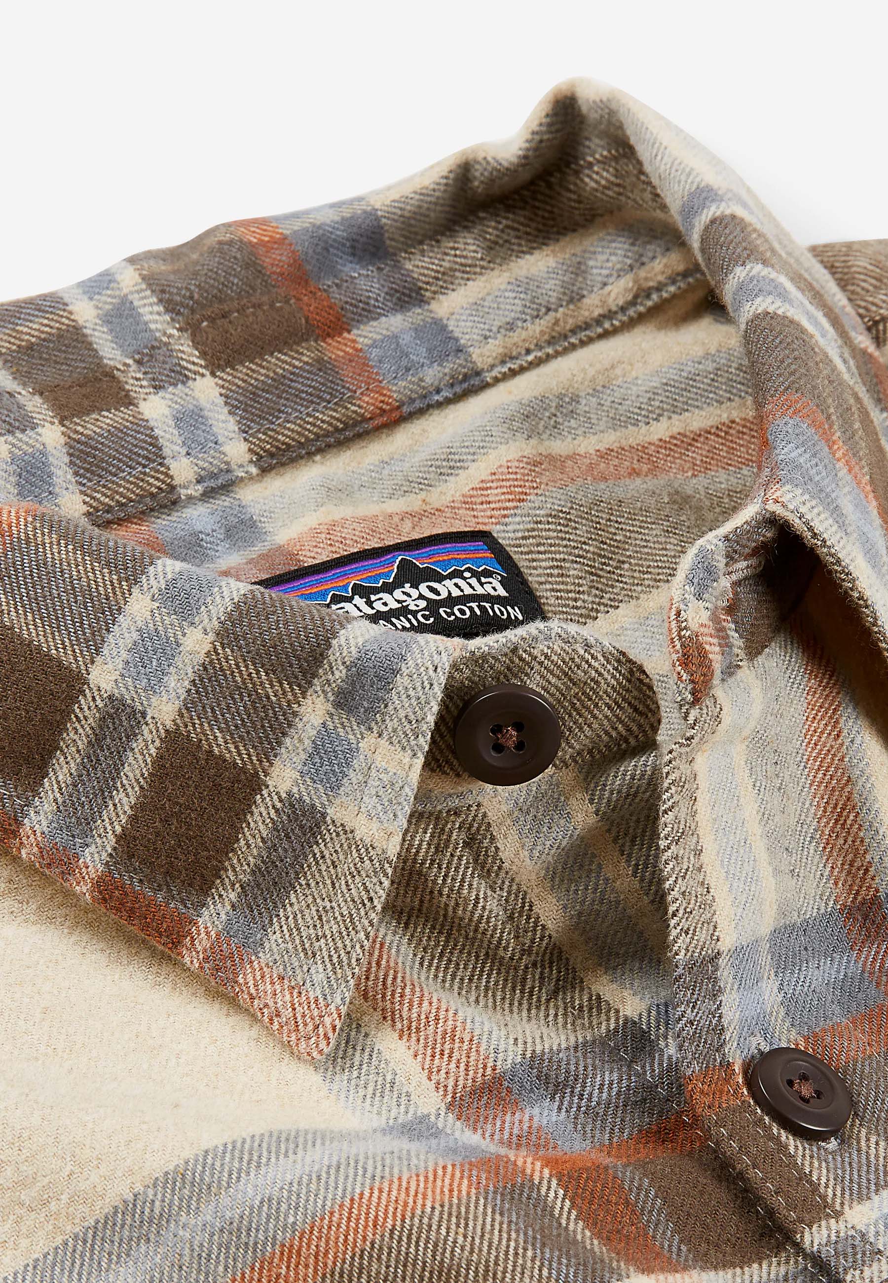 Organic Fjord Flannel Shirt - nautilus tan