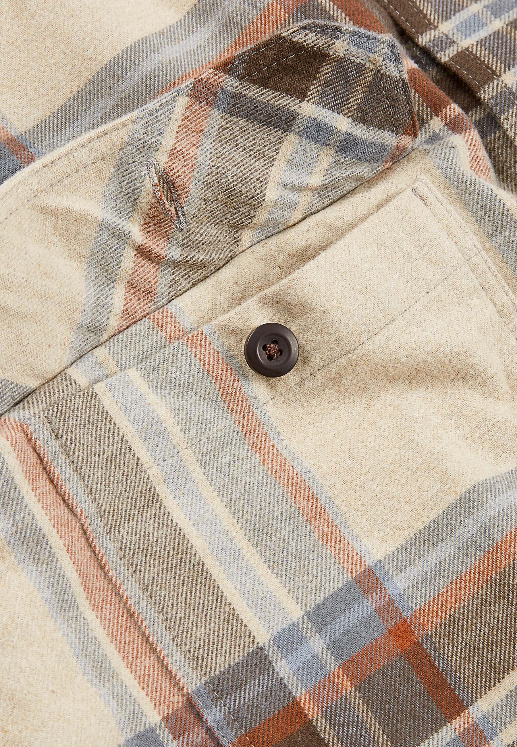 Organic Fjord Flannel Shirt - nautilus tan