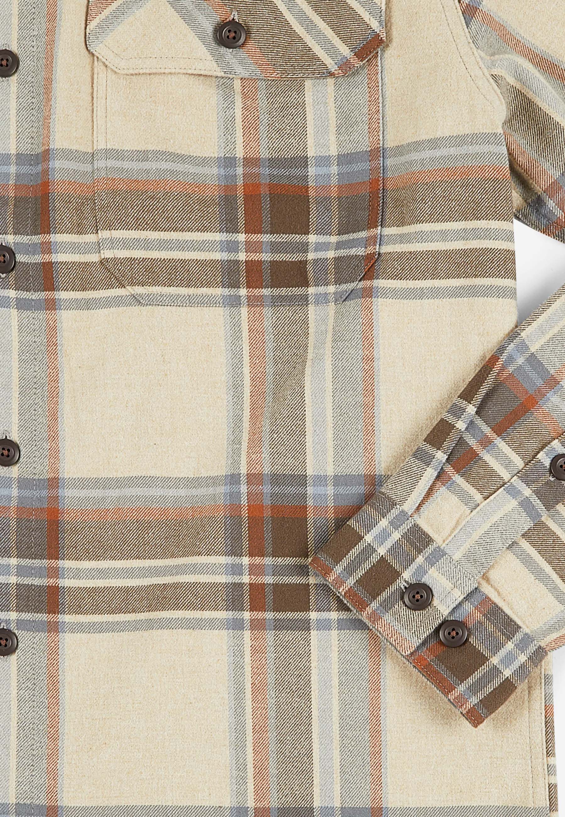 Organic Fjord Flannel Shirt - nautilus tan