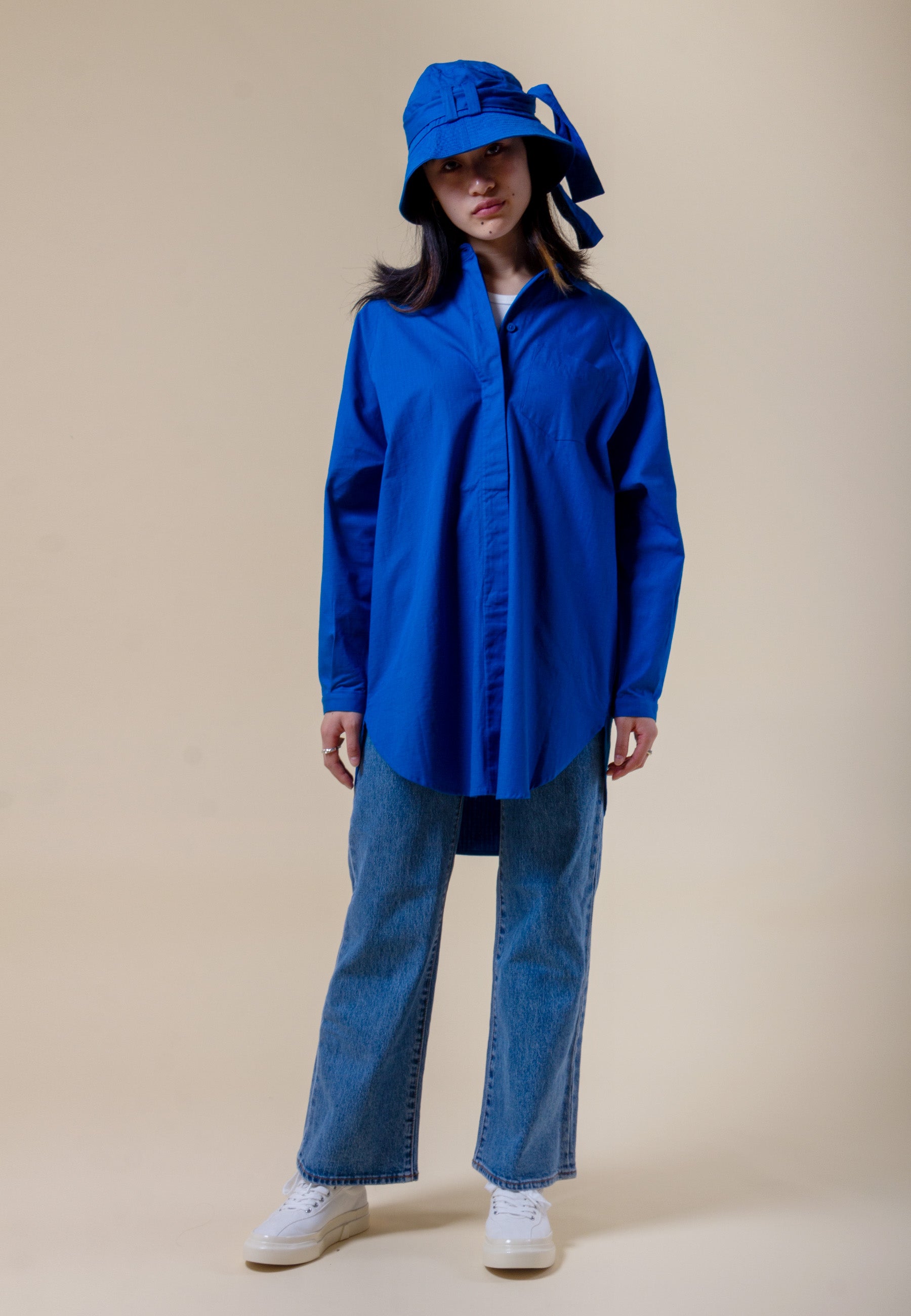 Oversized Shirt - sea blue