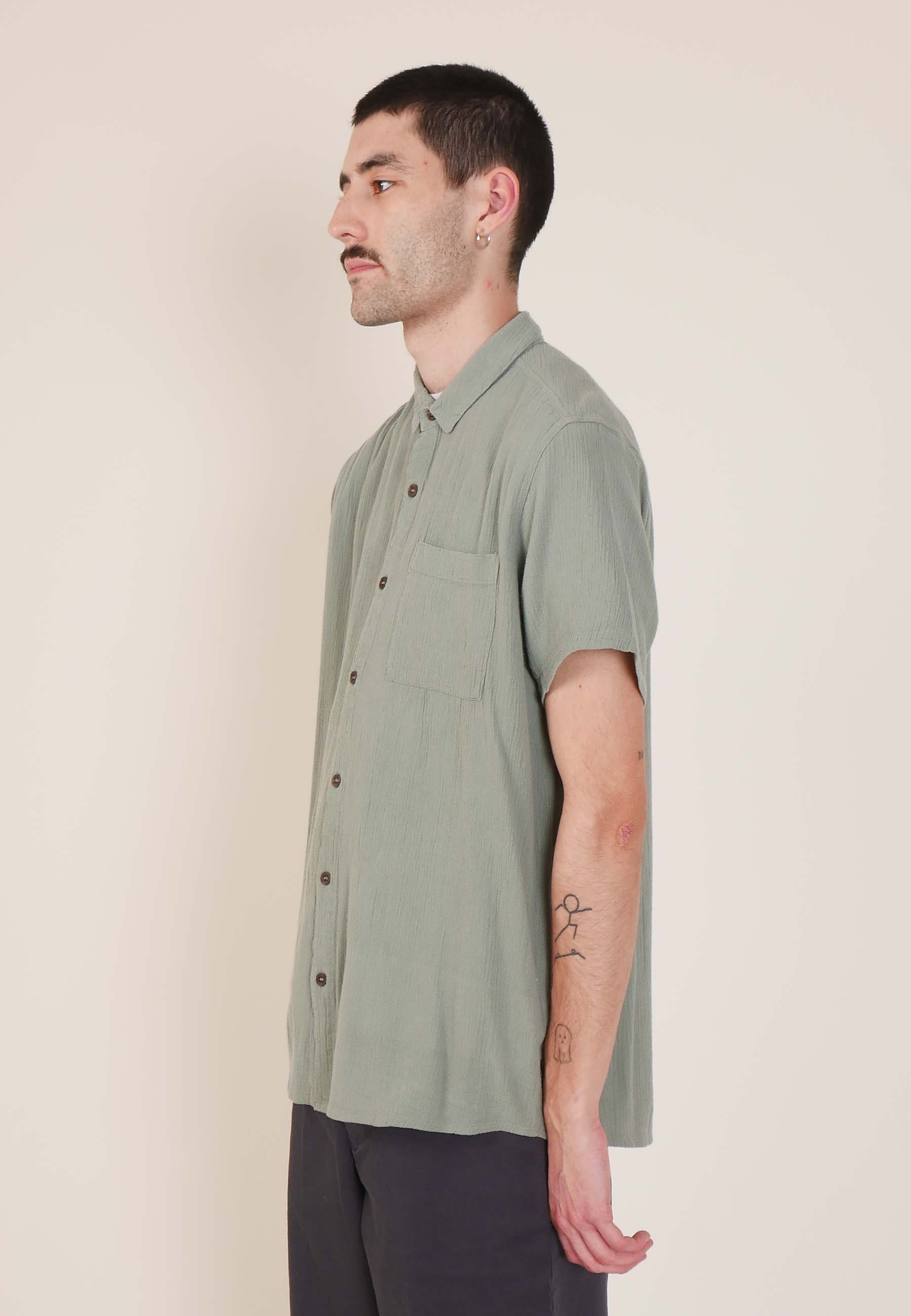 Bon Crepe Shirt - moss