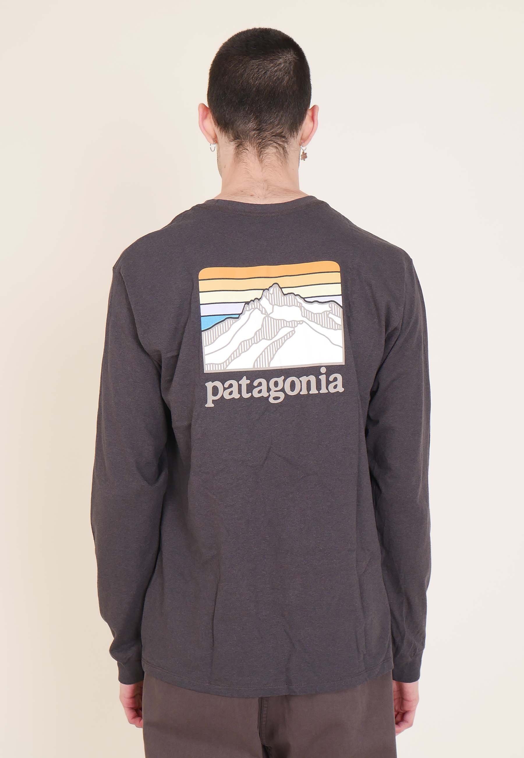 Line logo Ridge Responsibili Long Sleeve - basalt brown