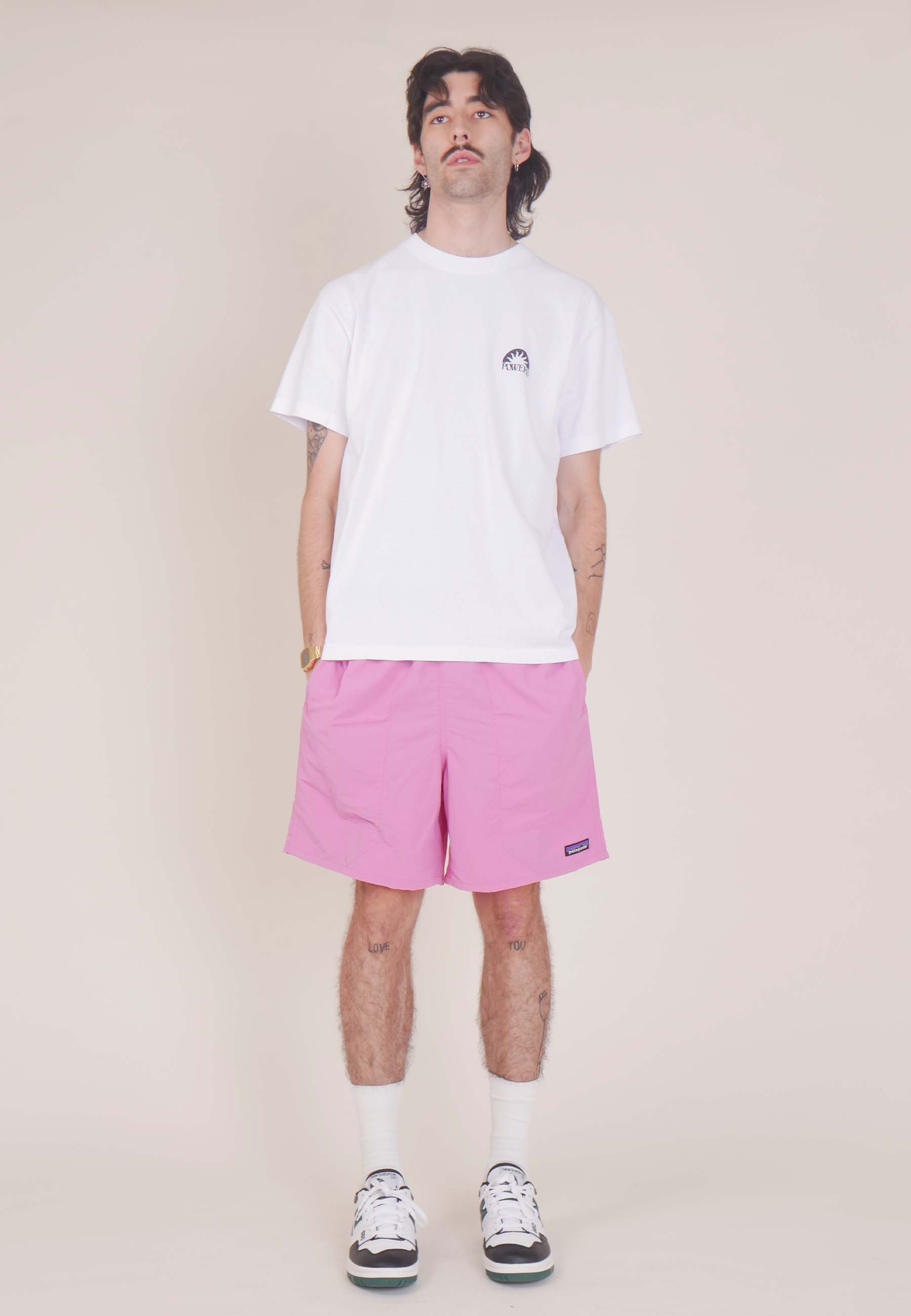 7inch Baggies Long Shorts - marble pink