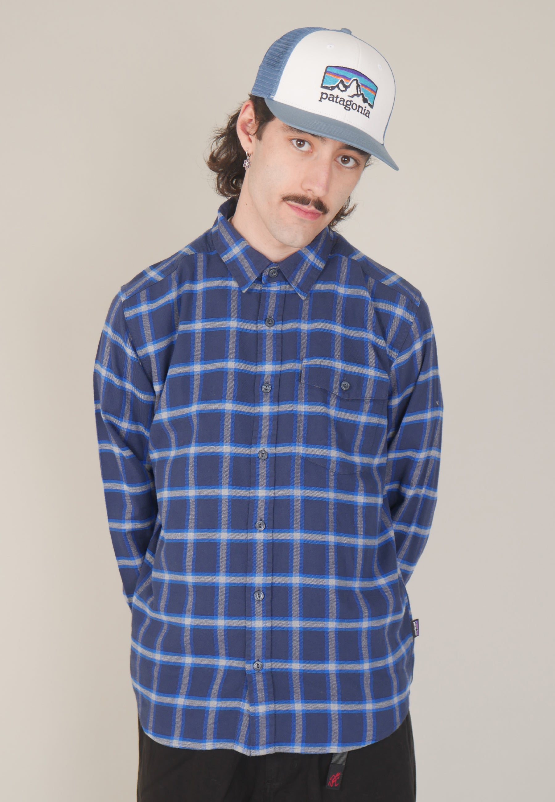 Light Weight Fjord Flannel Shirt - grange/new navy