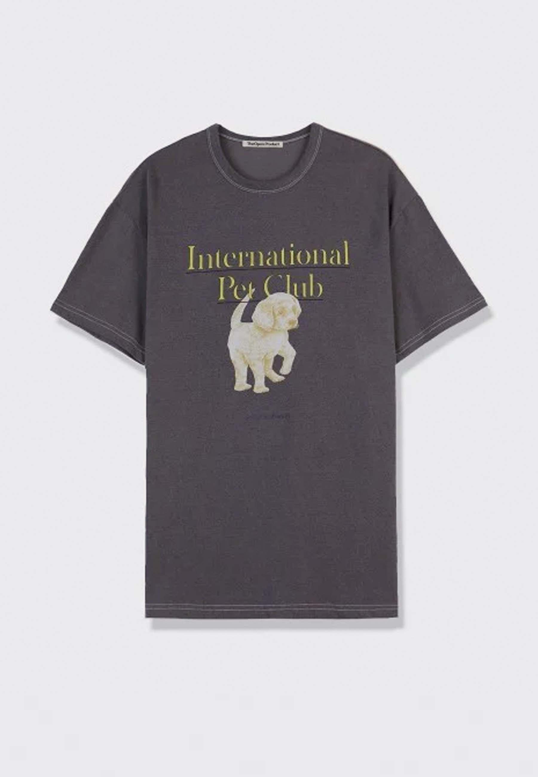 Pet Club Cotton T-Shirt - charcoal