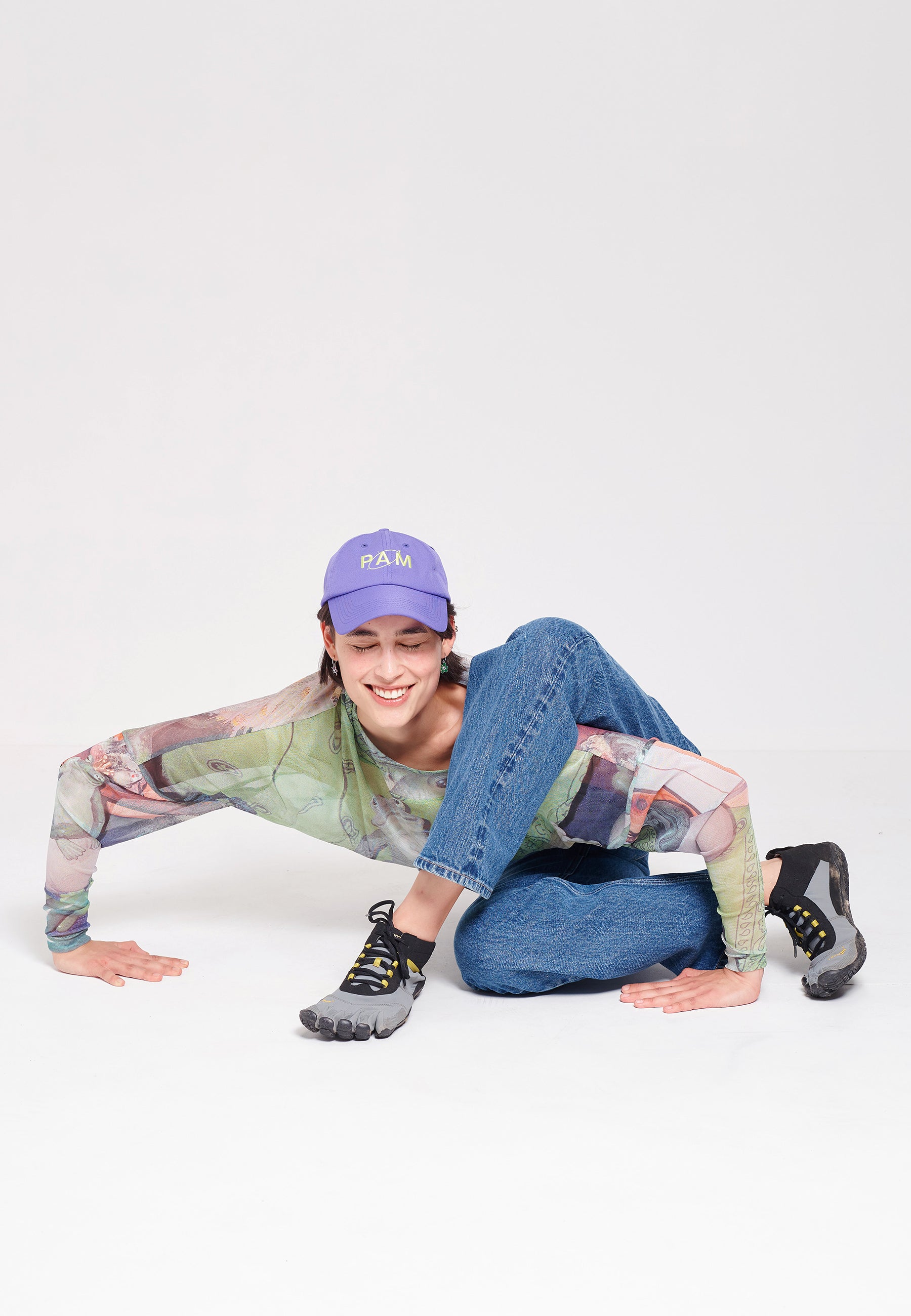 G.L Ellipse Fluro Baseball Cap - royal