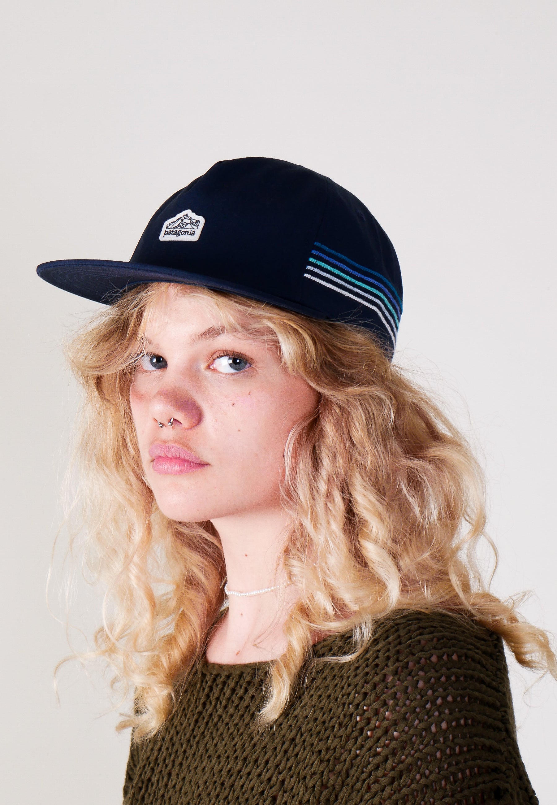 Line Logo Ridge Stripe Funfarer Cap - new navy