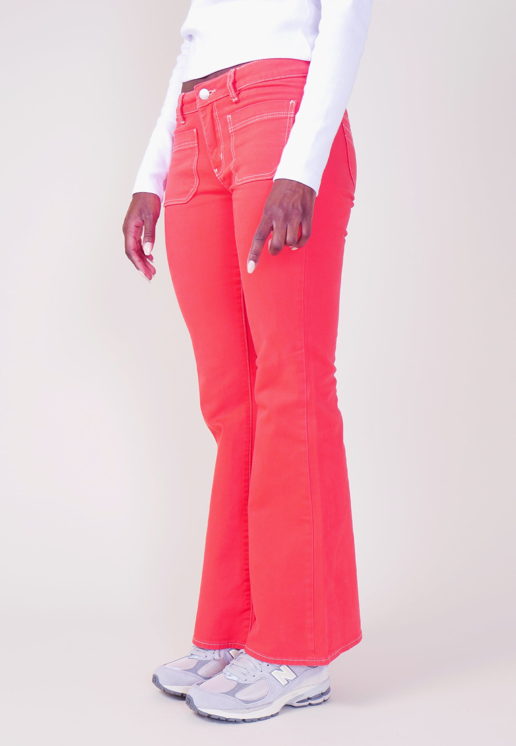 Sailor Low Flare Jeans - Scarlet