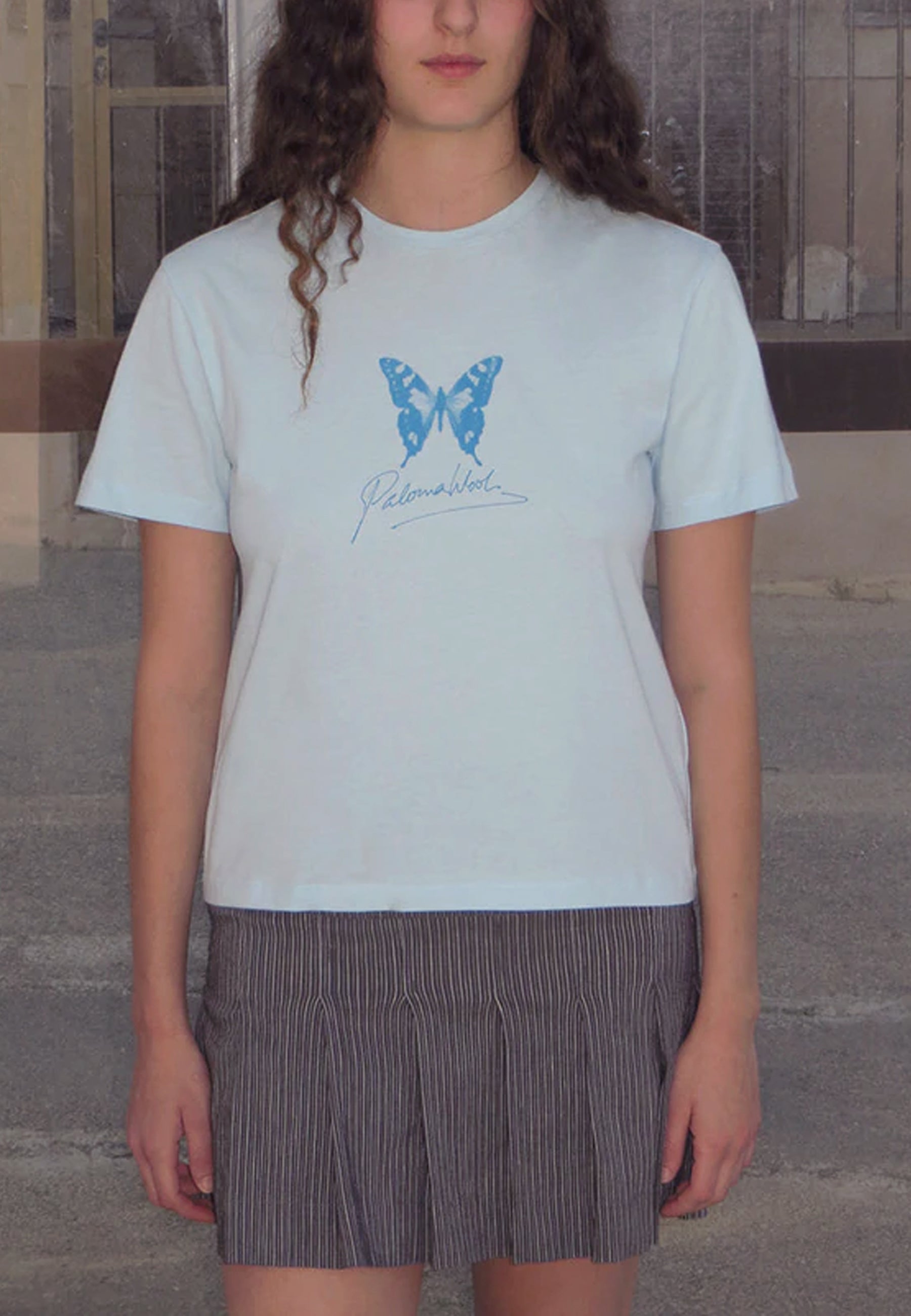 Paloma Wool | Buy Souvenir Mariposa T-Shirt - Soft Blue online