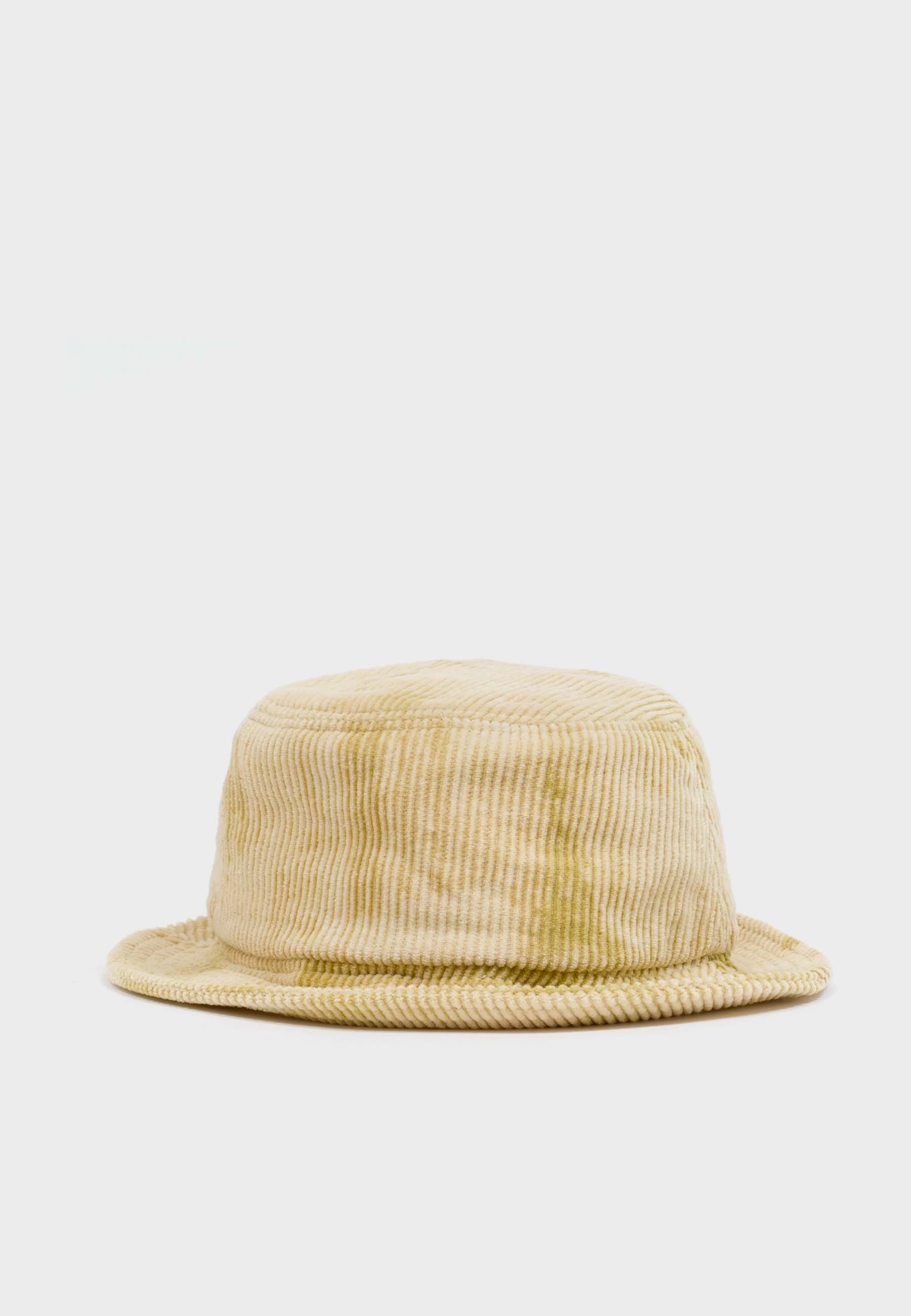 Spikey Bleached Cord Bucket Hat - gold