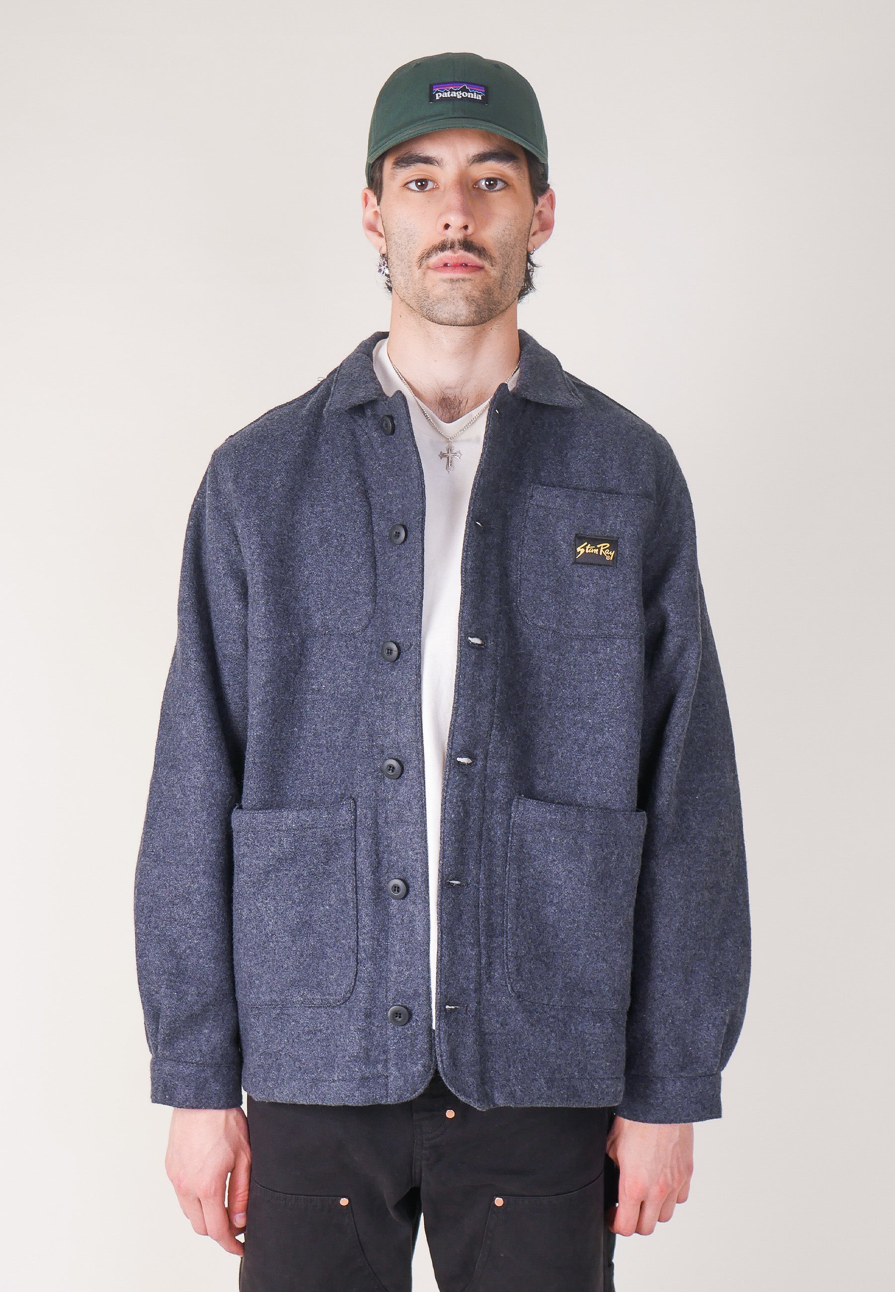 Painters Jacket - Mid Grey Wool