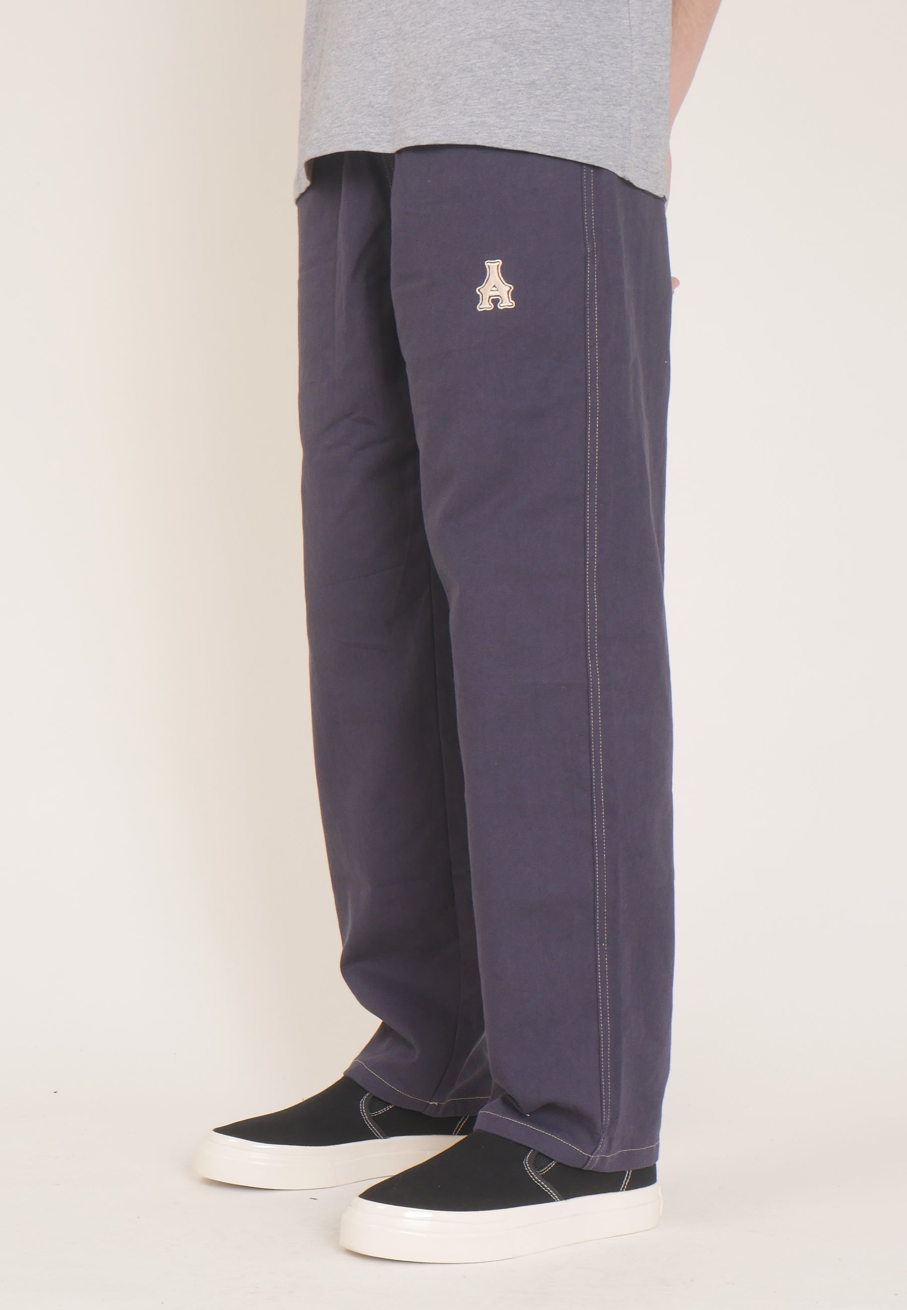 Elasticated Drill Skate Pant - navy