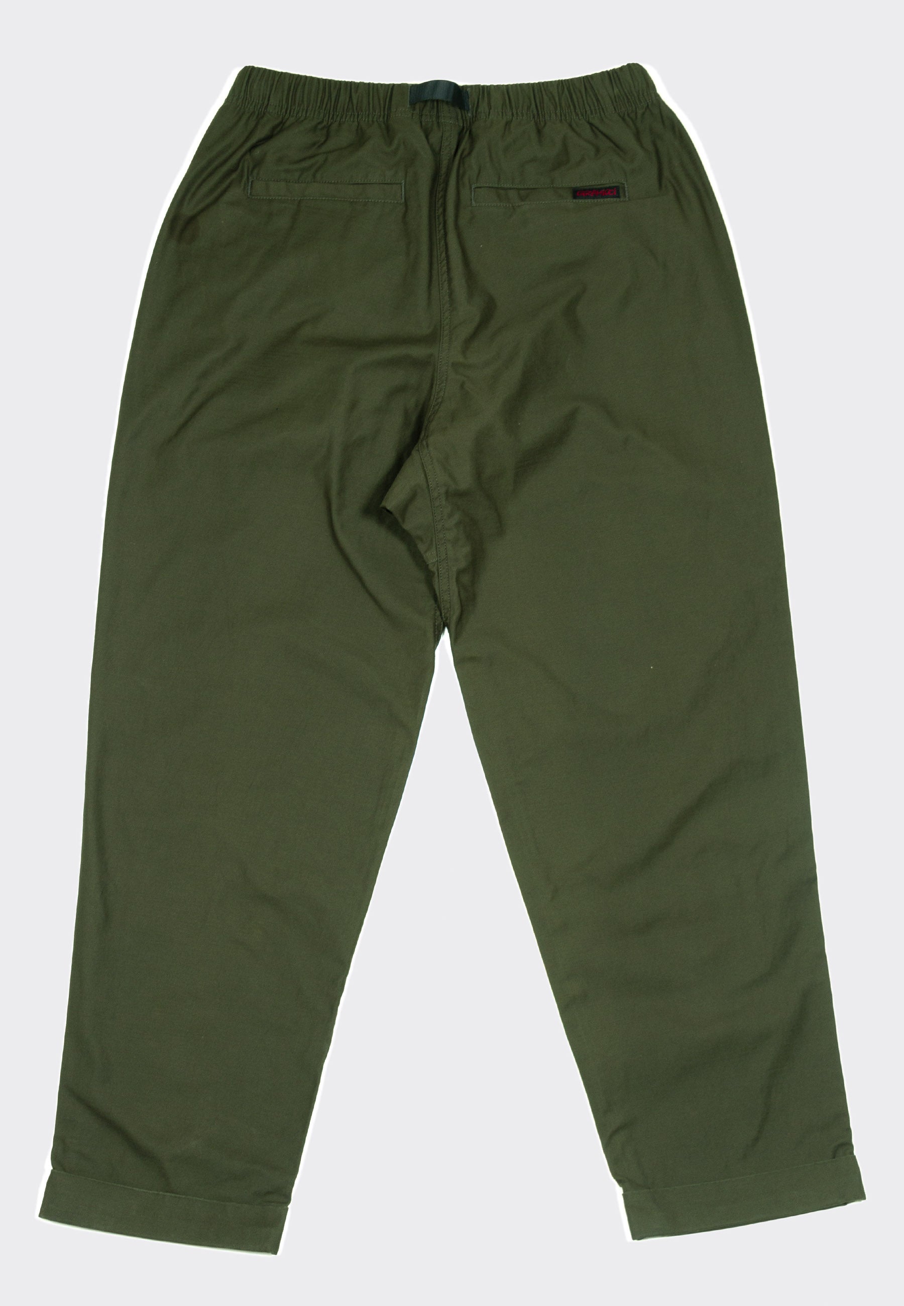 Tuck Tapered Back Satin - deep olive