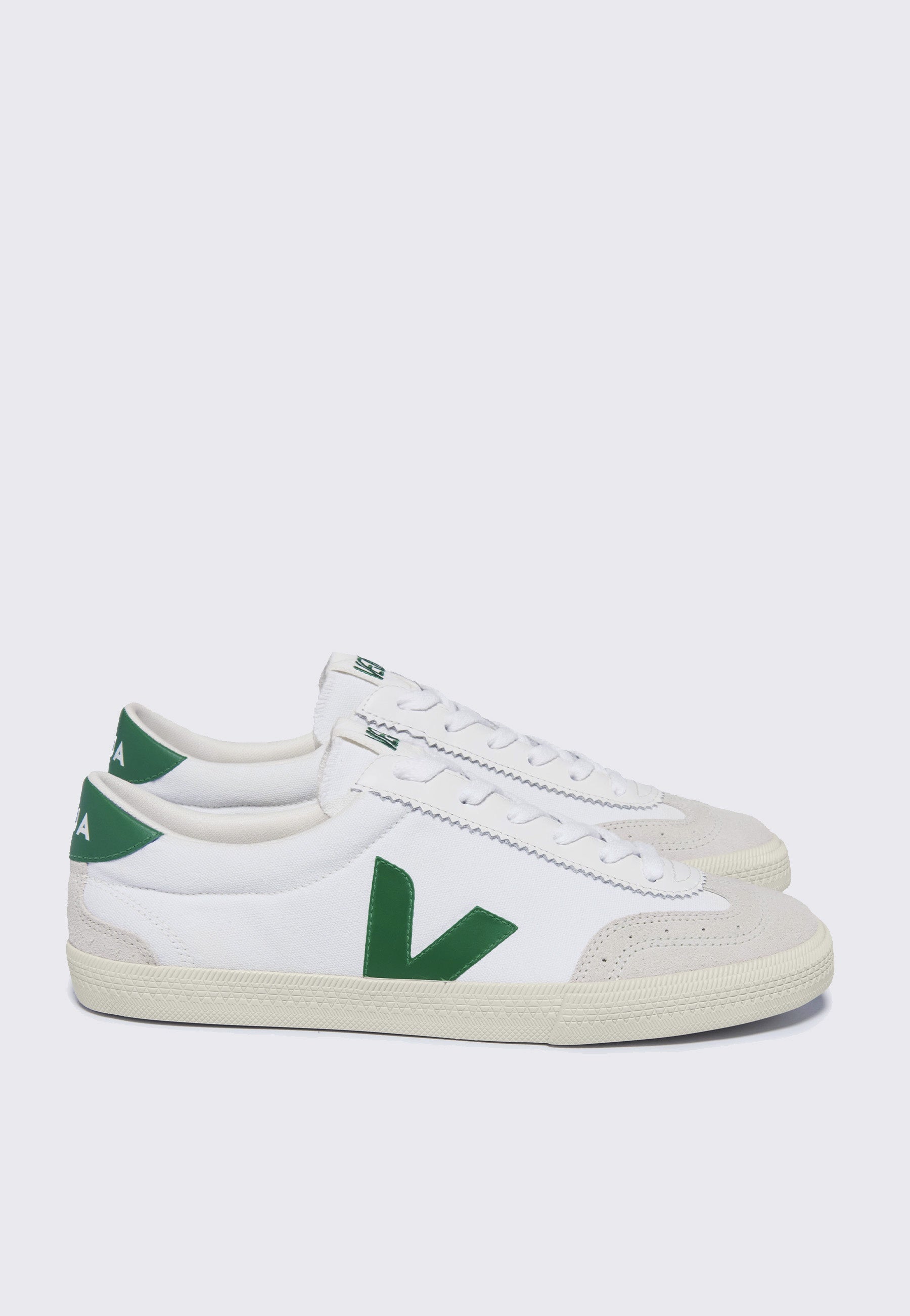 Volley Canvas - White/Emeraude