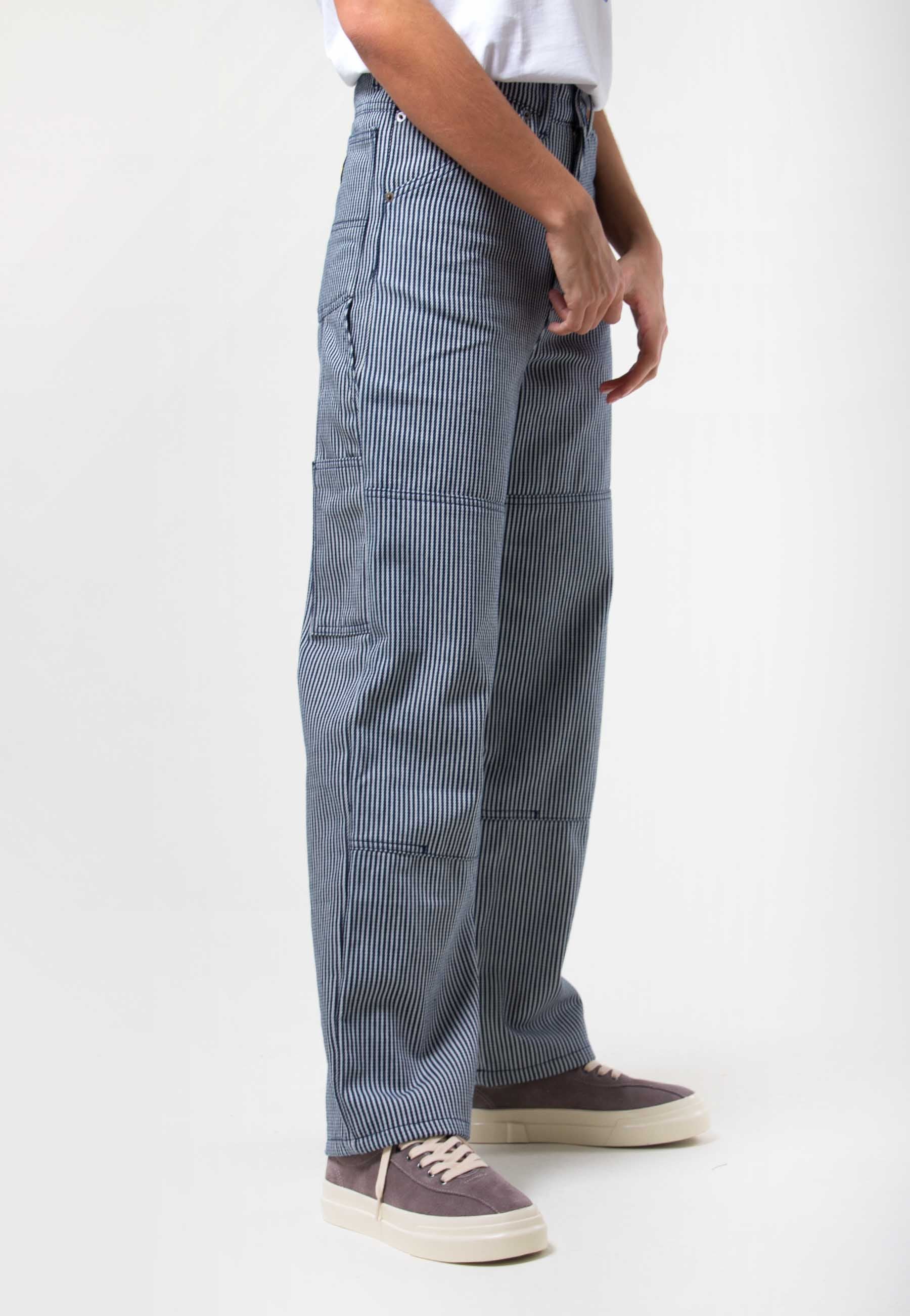 Wide Leg Painter Pant - hickory stripe